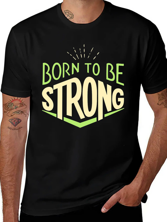 Vectorstock 4464302 Word Art Quotes Born To Be Str Basic Graphic T-Shirt – Daily Comfort In Soft Cotton