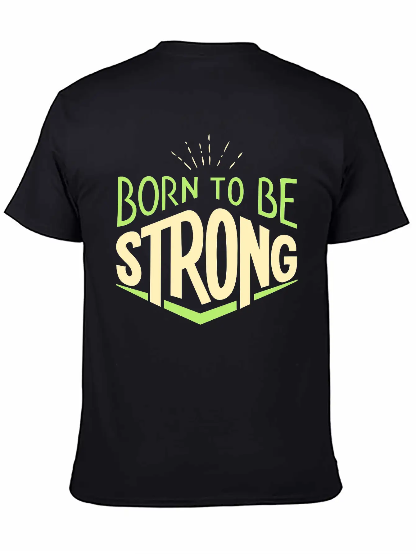 Vectorstock 4464302 Word Art Quotes Born To Be Str Basic Graphic T-Shirt – Daily Comfort In Soft Cotton