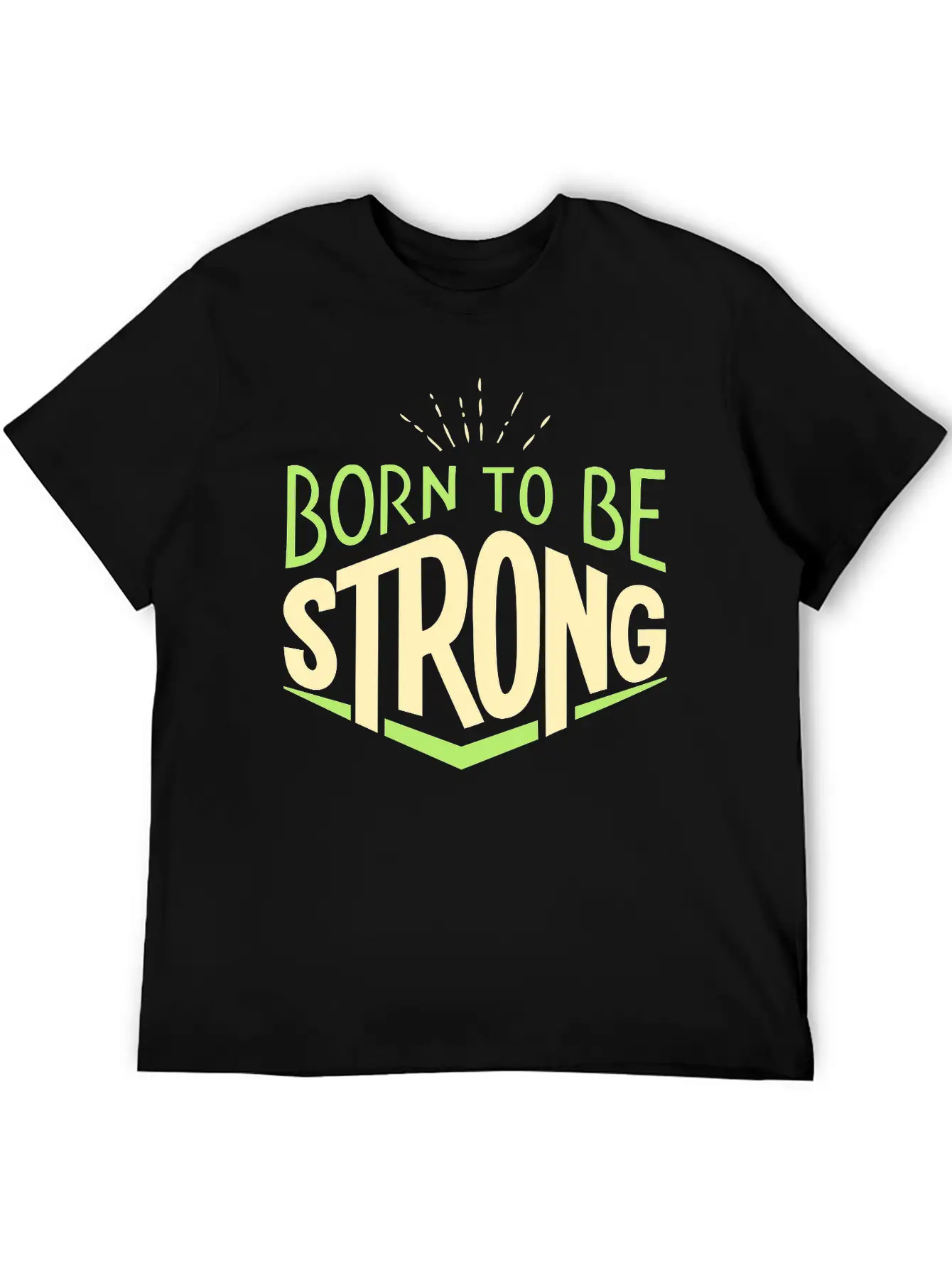 Vectorstock 4464302 Word Art Quotes Born To Be Str Basic Graphic T-Shirt – Daily Comfort In Soft Cotton