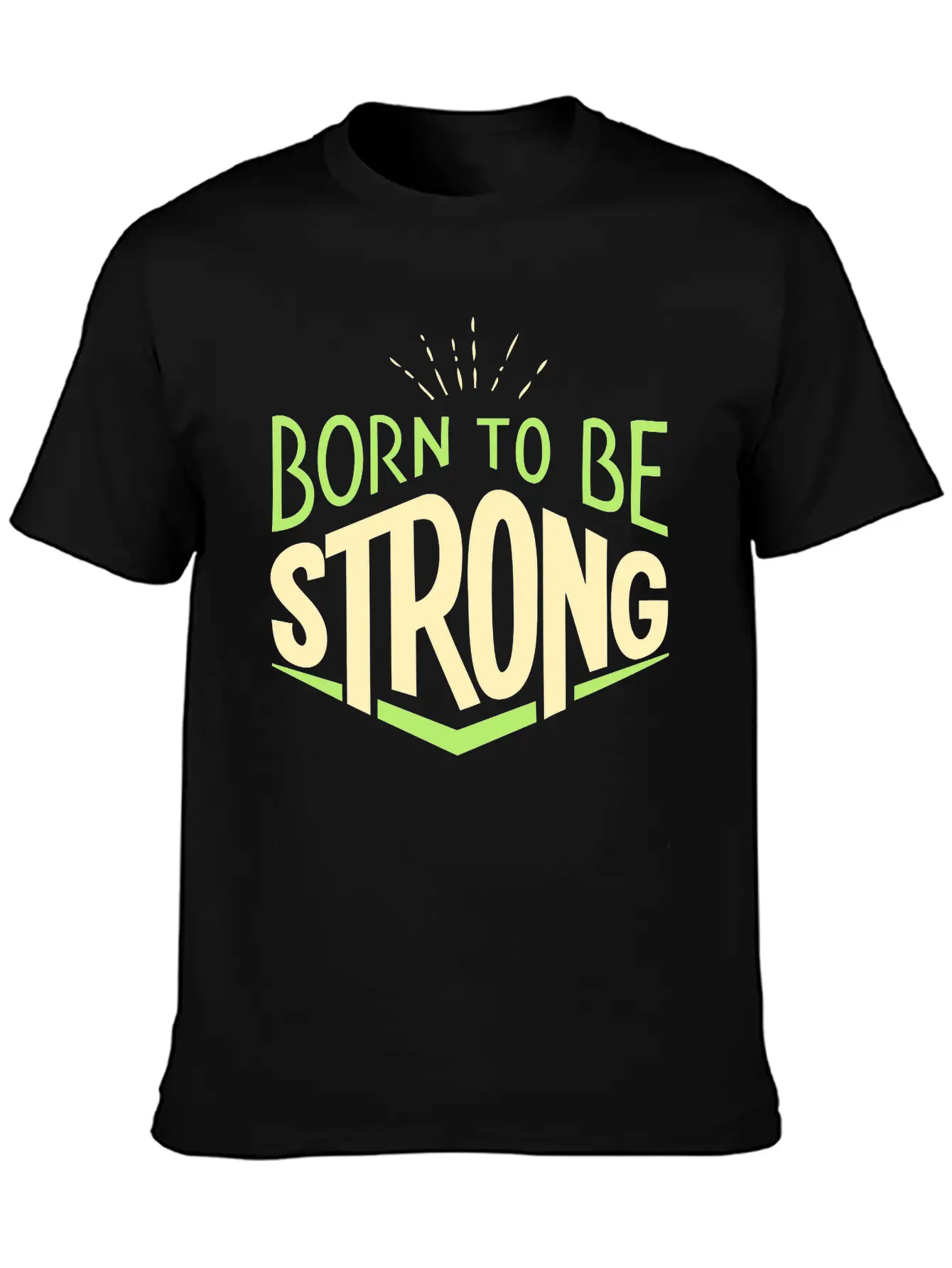 Vectorstock 4464302 Word Art Quotes Born To Be Str Basic Graphic T-Shirt – Daily Comfort In Soft Cotton