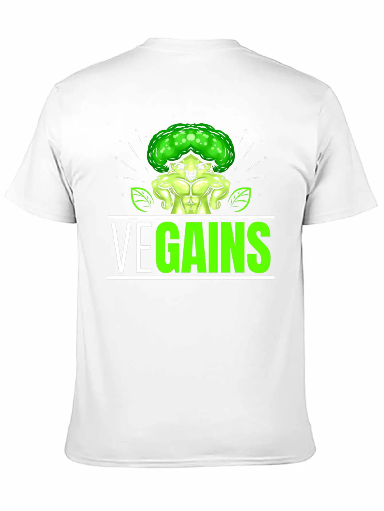 Vegains Strong Broccoli Bodybuilding Vegetarian Timeless Short Sleeve Tee – Comfy And Minimalist Design