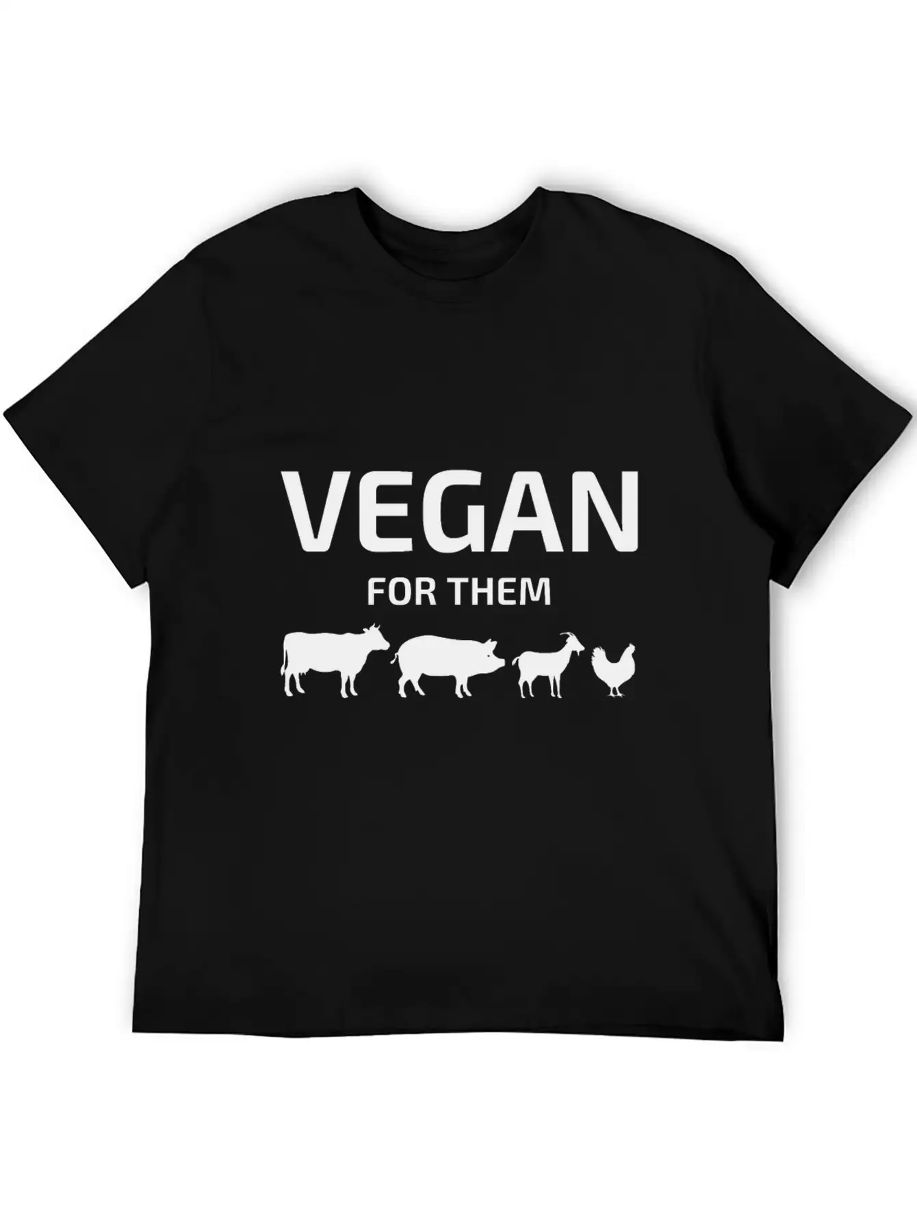 Vegan For Them Animals Stylish Everyday T-Shirt – Unisex Basic Cotton Tee