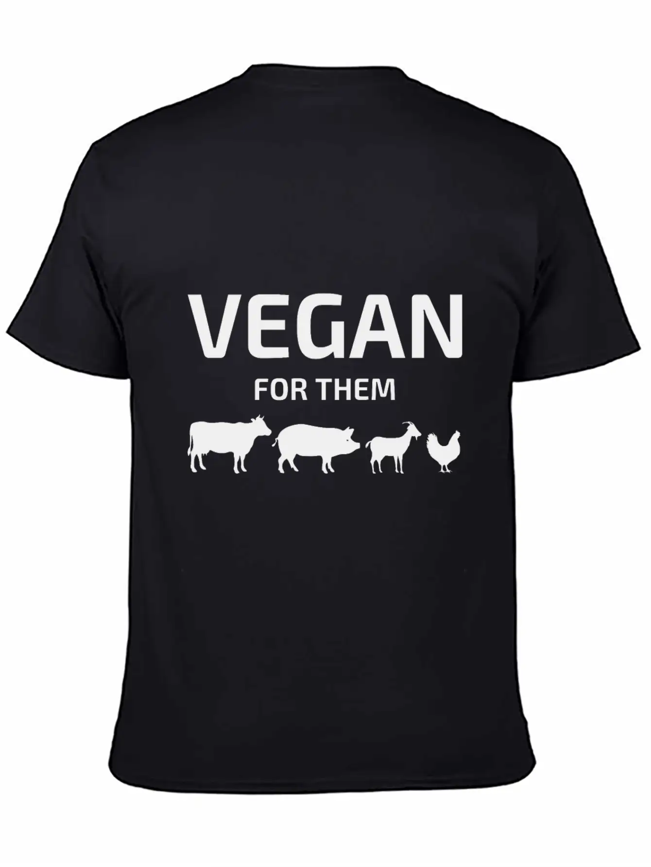 Vegan For Them Animals Stylish Everyday T-Shirt – Unisex Basic Cotton Tee
