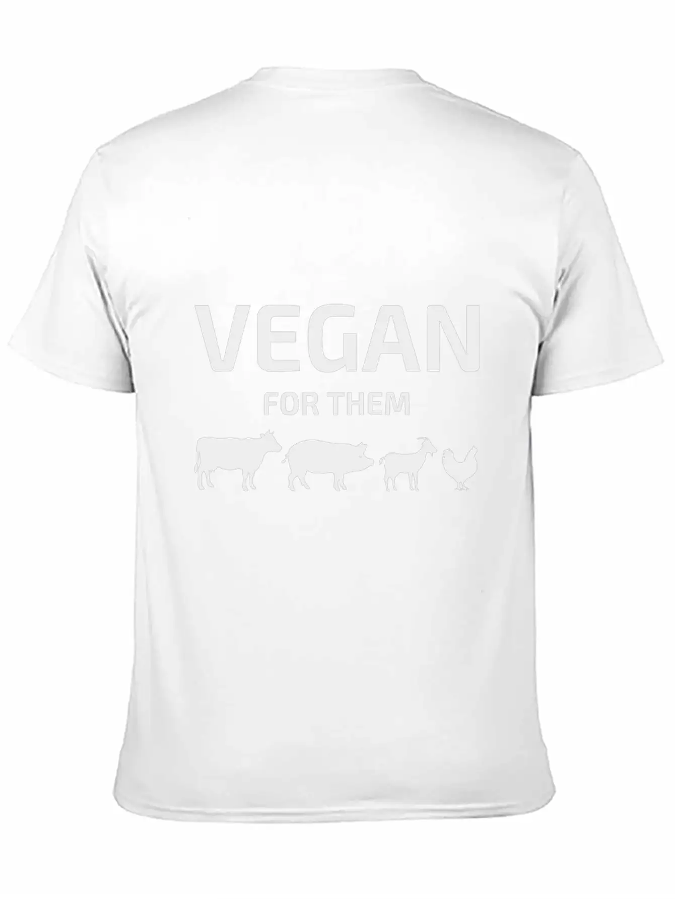 Vegan For Them Animals Stylish Everyday T-Shirt – Unisex Basic Cotton Tee
