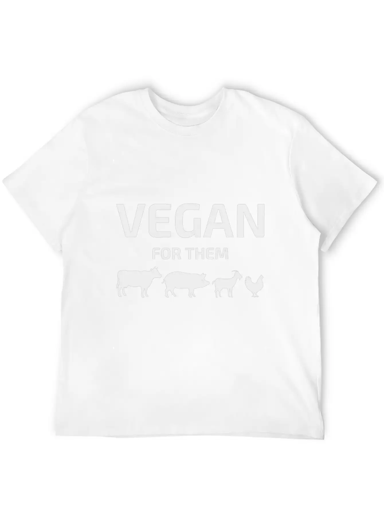 Vegan For Them Animals Stylish Everyday T-Shirt – Unisex Basic Cotton Tee