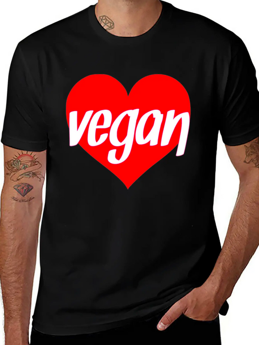 Vegan Heart Love Vegan Gift Idea Stylish Everyday T-Shirt – Unisex Basic Cotton Tee