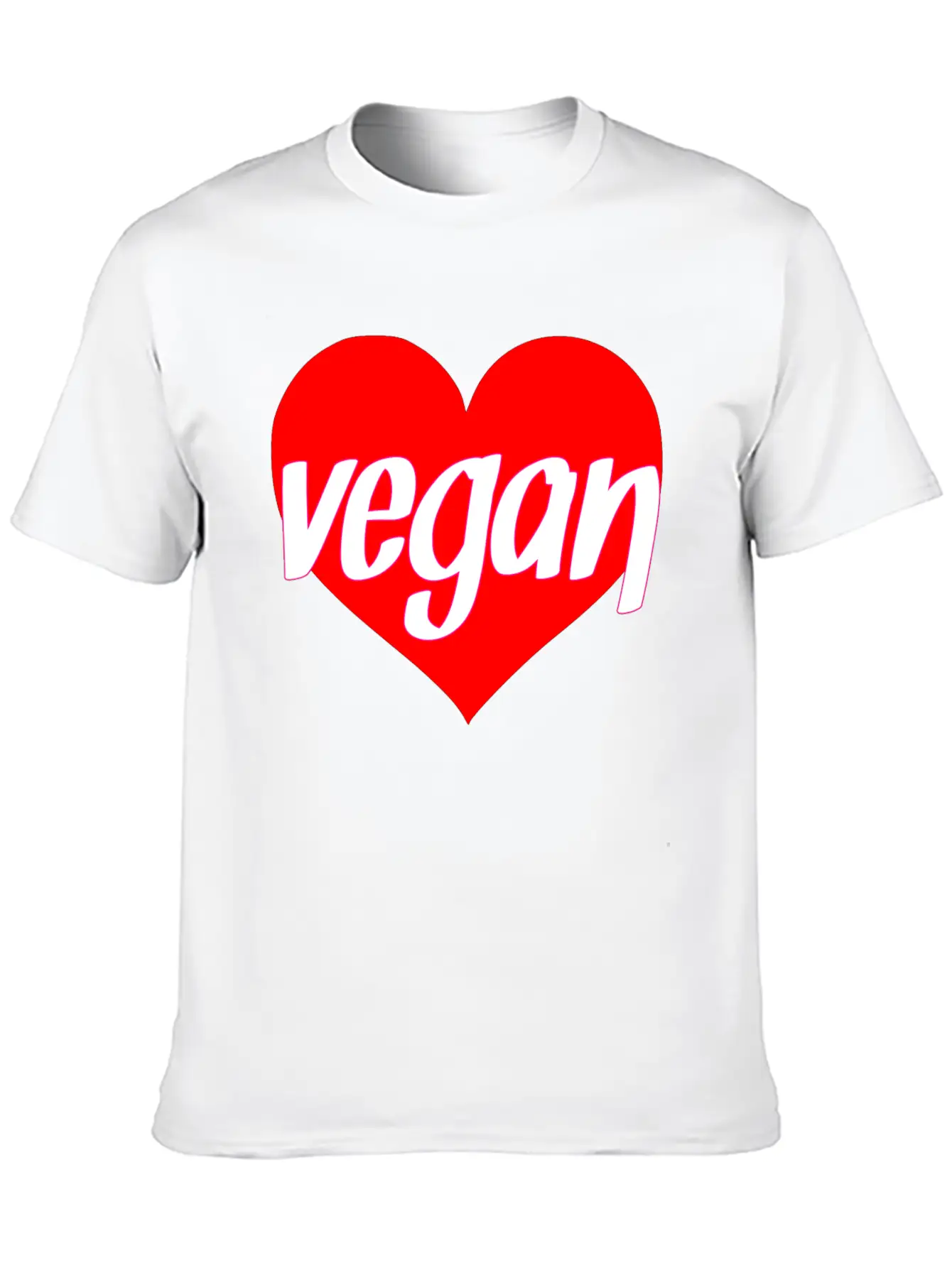 Vegan Heart Love Vegan Gift Idea Stylish Everyday T-Shirt – Unisex Basic Cotton Tee
