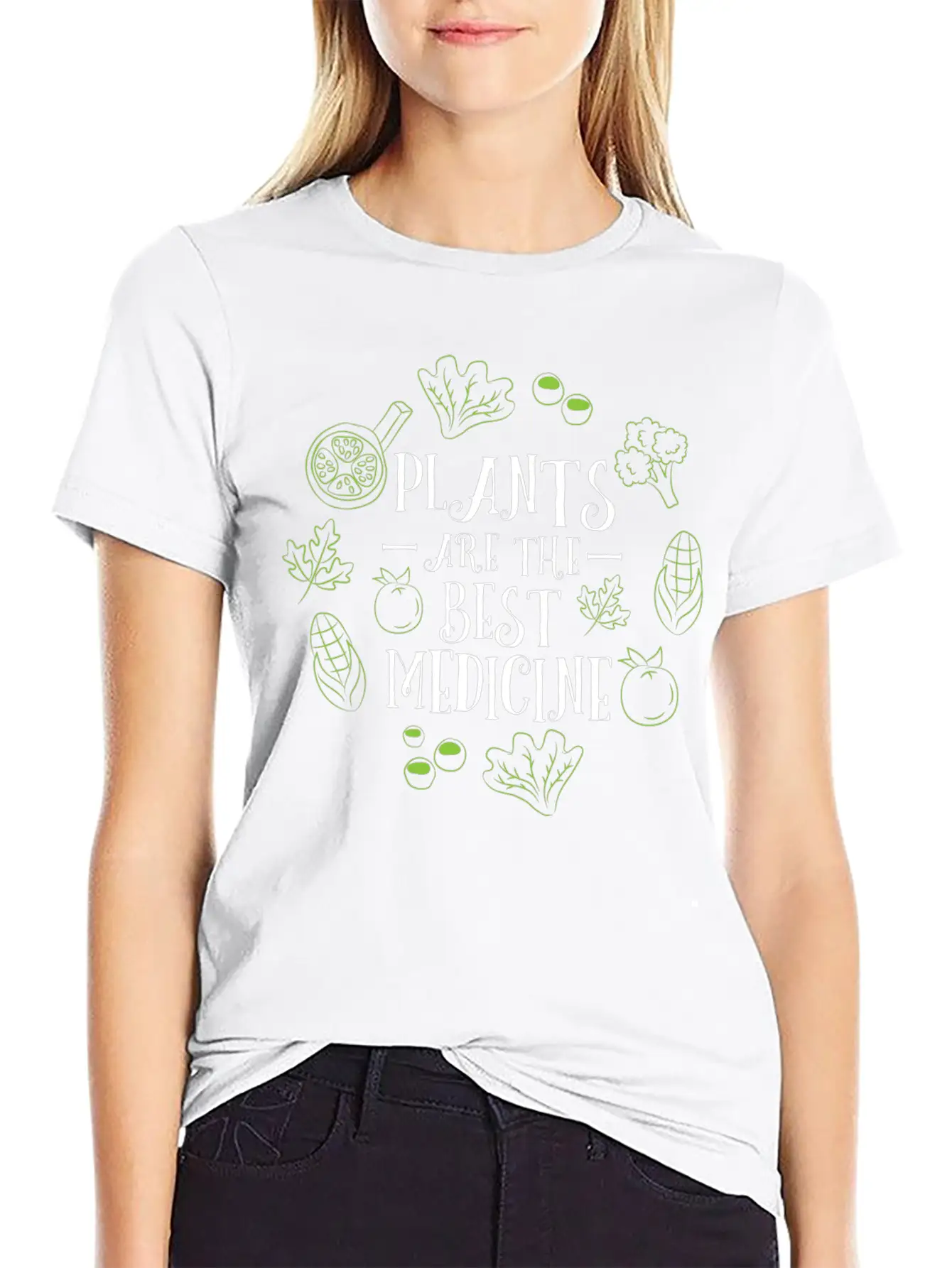 Vegan Plants Are The Best Medicine Gardening Gift Stylish Everyday T-Shirt – Unisex Basic Cotton Tee