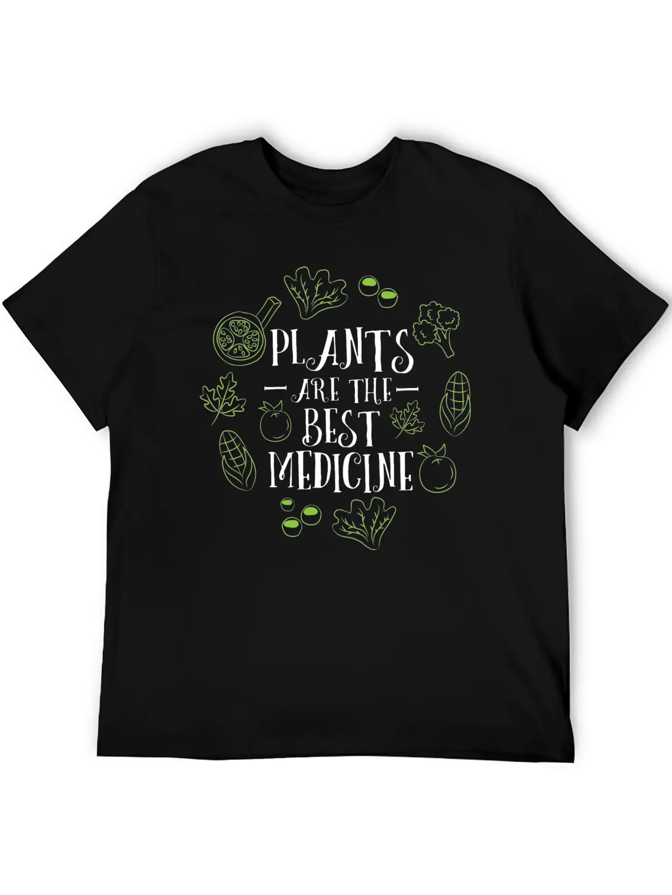 Vegan Plants Are The Best Medicine Gardening Gift Stylish Everyday T-Shirt – Unisex Basic Cotton Tee