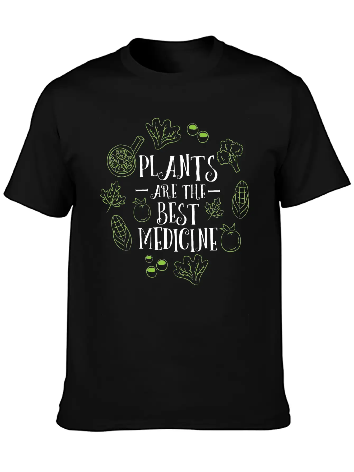 Vegan Plants Are The Best Medicine Gardening Gift Stylish Everyday T-Shirt – Unisex Basic Cotton Tee
