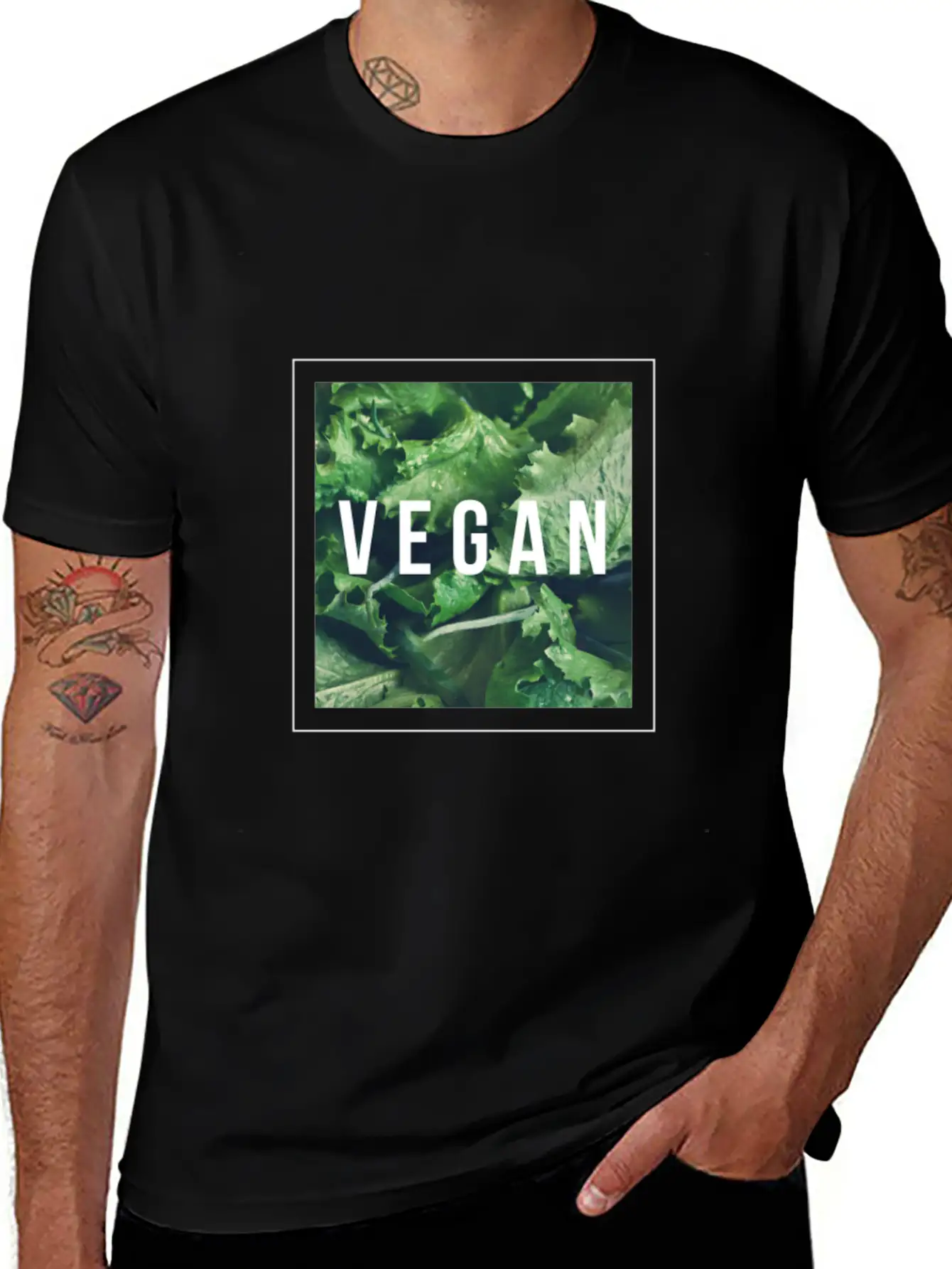Vegan Salad Comfortable Minimalist Graphic Tee – Summer Style Essential