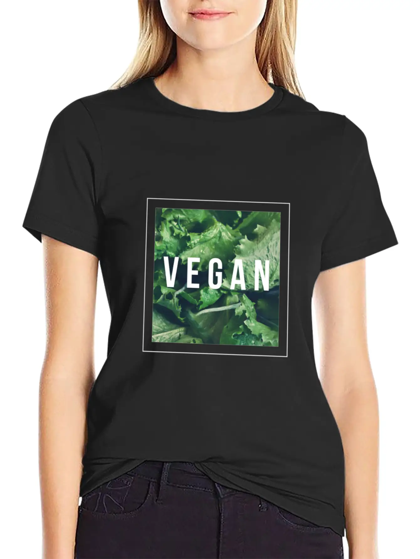 Vegan Salad Comfortable Minimalist Graphic Tee – Summer Style Essential