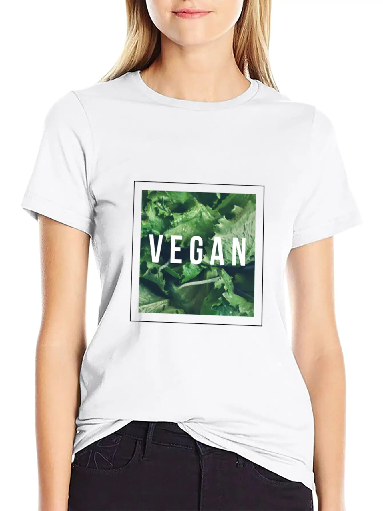 Vegan Salad Comfortable Minimalist Graphic Tee – Summer Style Essential