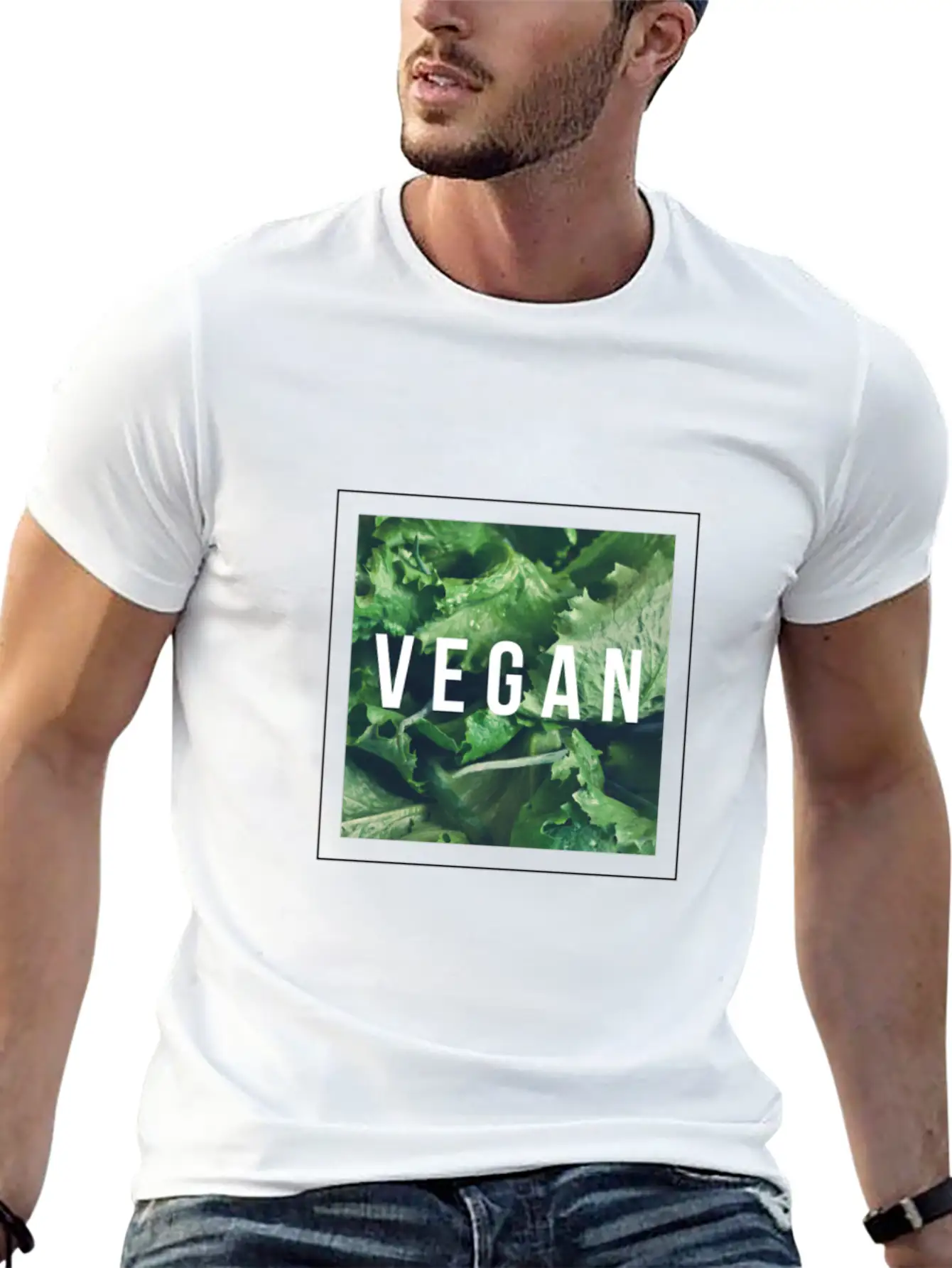 Vegan Salad Comfortable Minimalist Graphic Tee – Summer Style Essential
