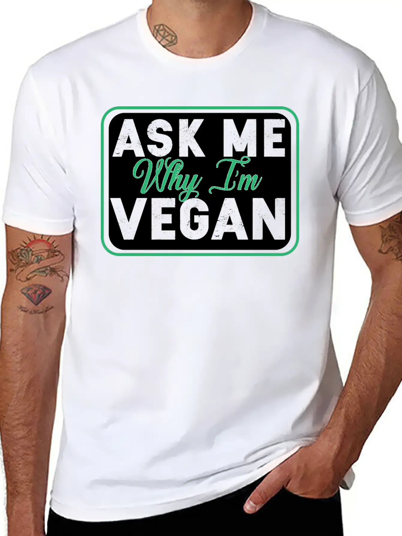Vegan Vegetarian Animal Welfare Gift Idea Stylish Everyday T-Shirt – Unisex Basic Cotton Tee