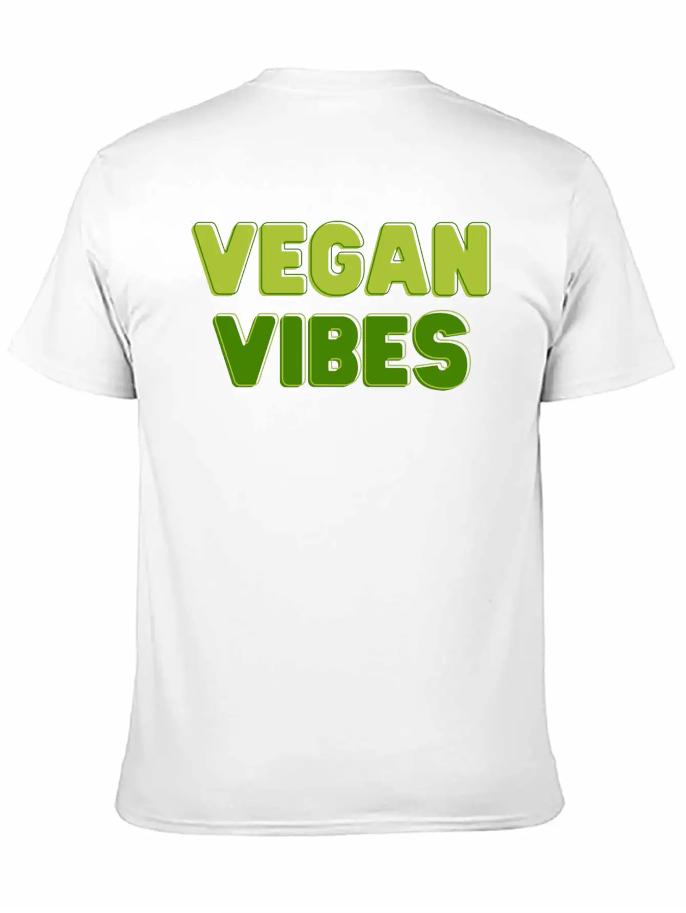 Vegan Vibes In Greens | Funky Vegan Design Comfortable Minimalist Graphic Tee – Summer Style Essential