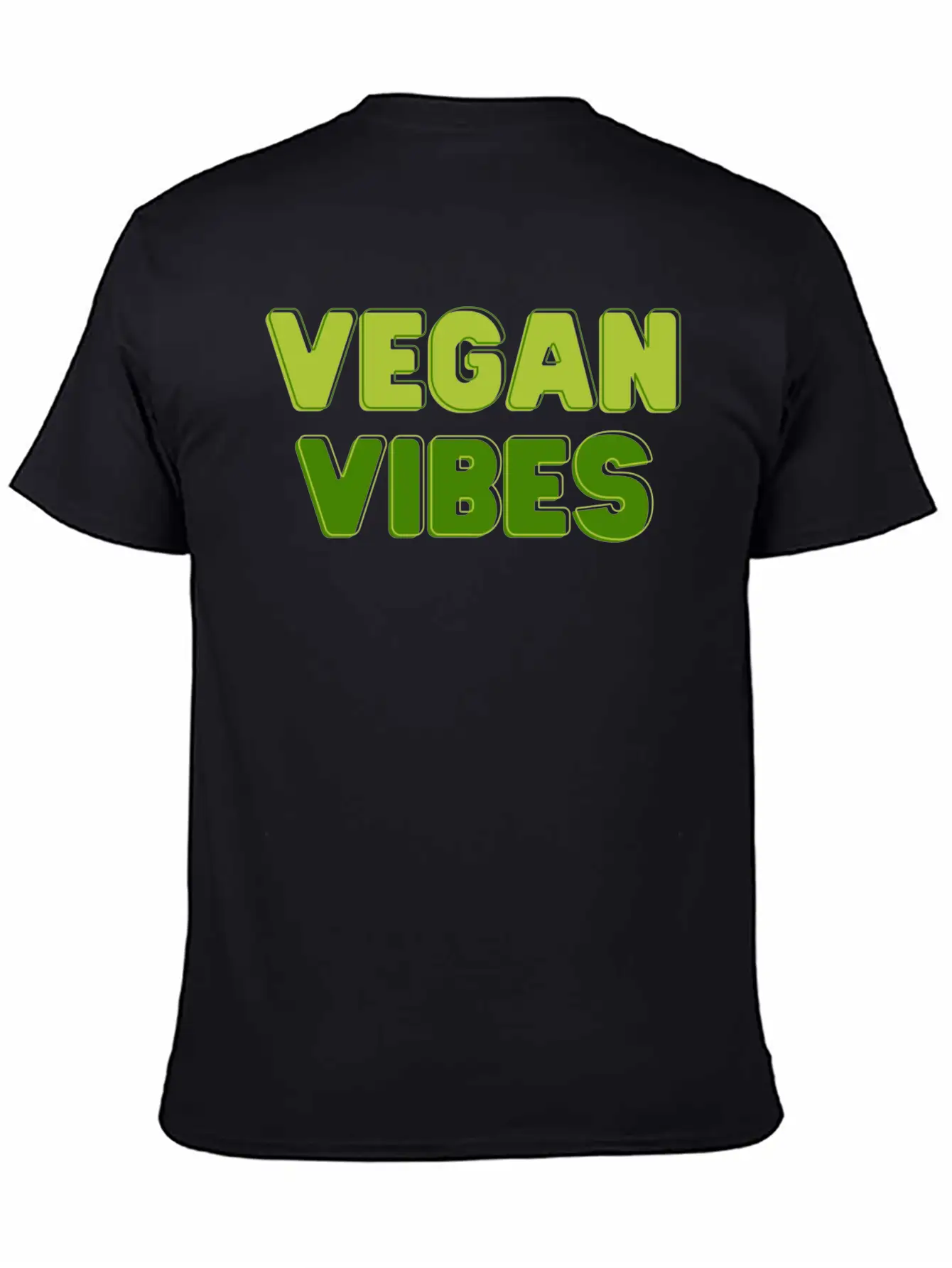 Vegan Vibes In Greens | Funky Vegan Design Comfortable Minimalist Graphic Tee – Summer Style Essential