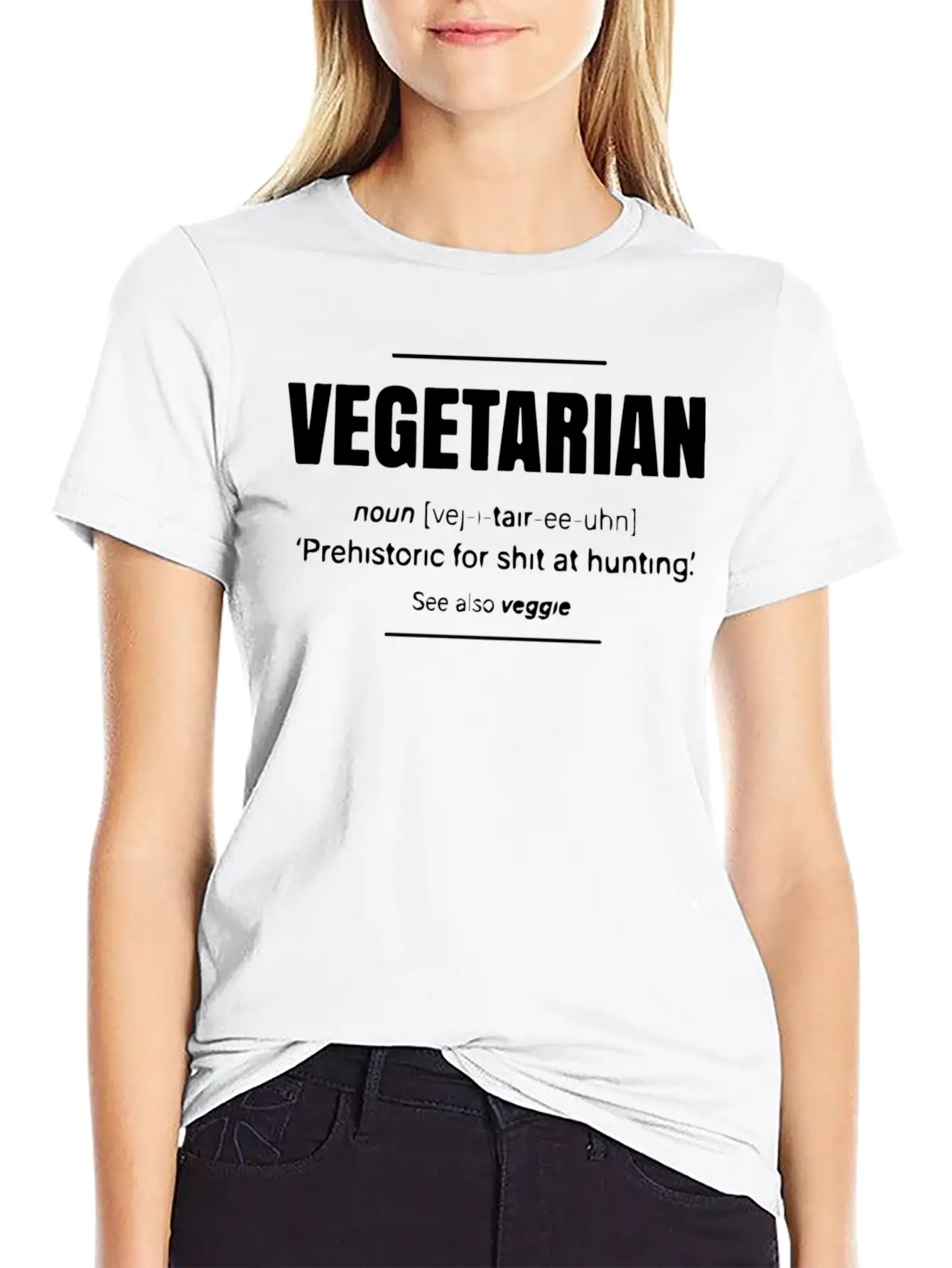 Vegetarian Definition Unisex Short Sleeve Soft Cotton T-Shirt – Casual Everyday Wear