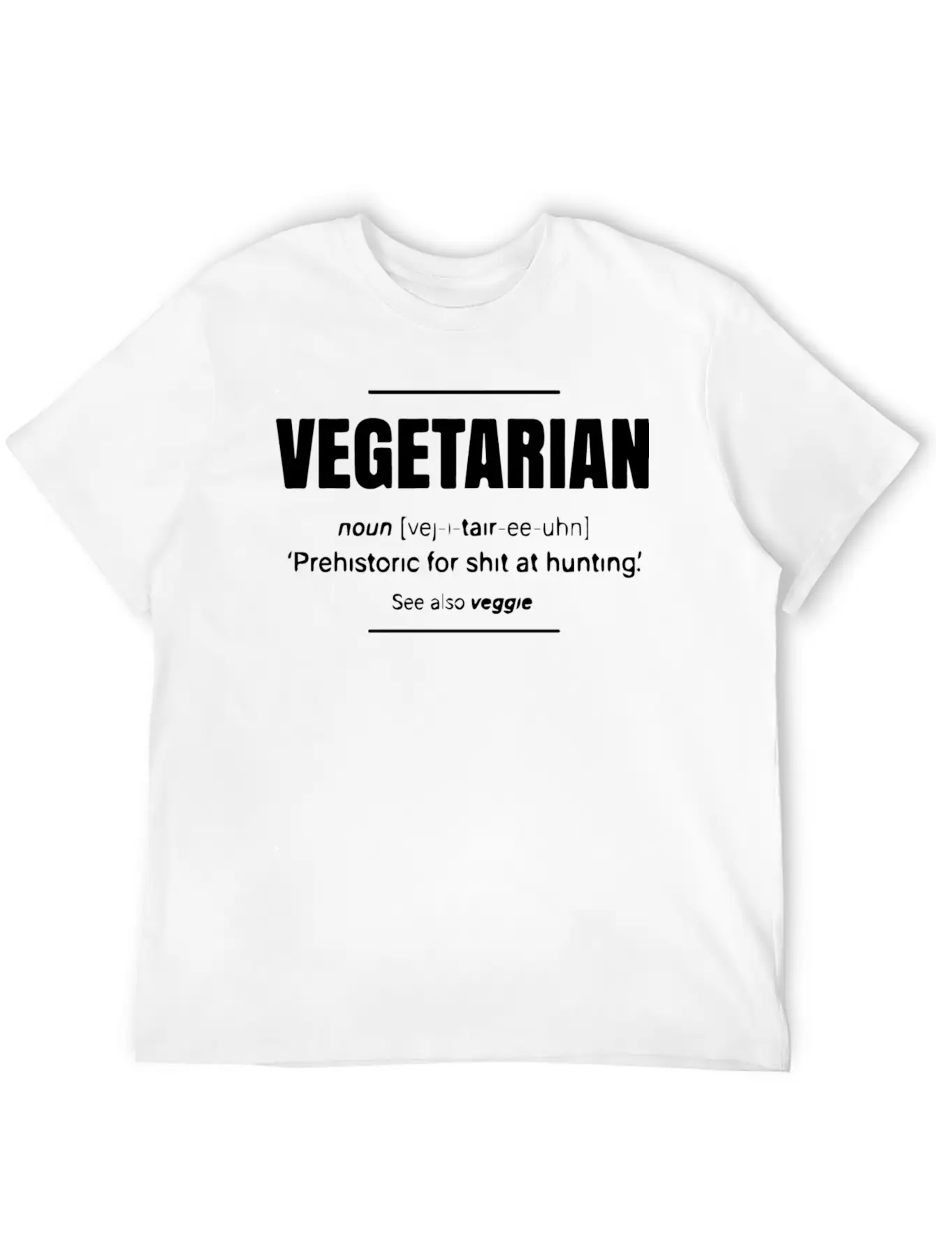Vegetarian Definition Unisex Short Sleeve Soft Cotton T-Shirt – Casual Everyday Wear