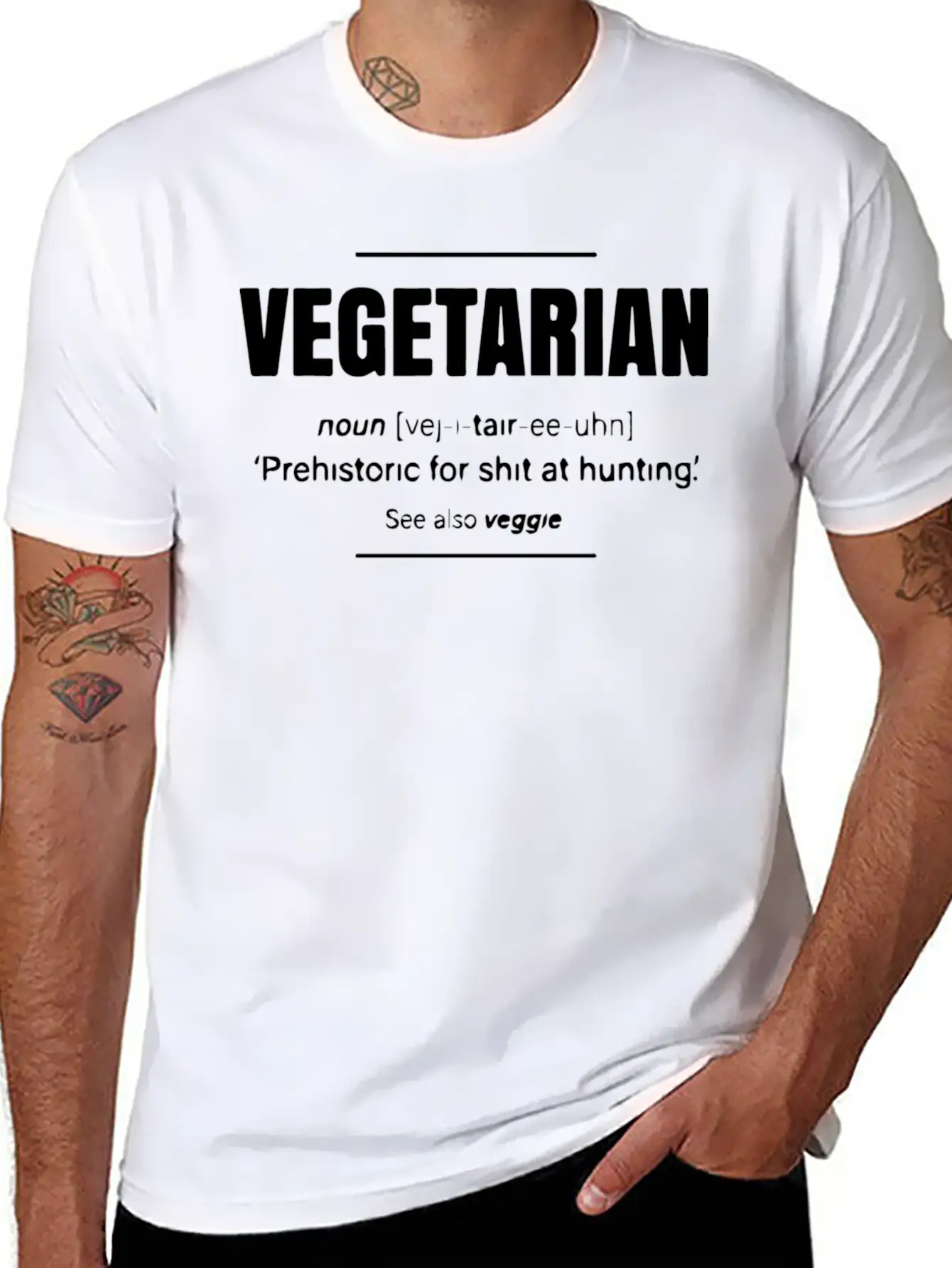 Vegetarian Definition Unisex Short Sleeve Soft Cotton T-Shirt – Casual Everyday Wear