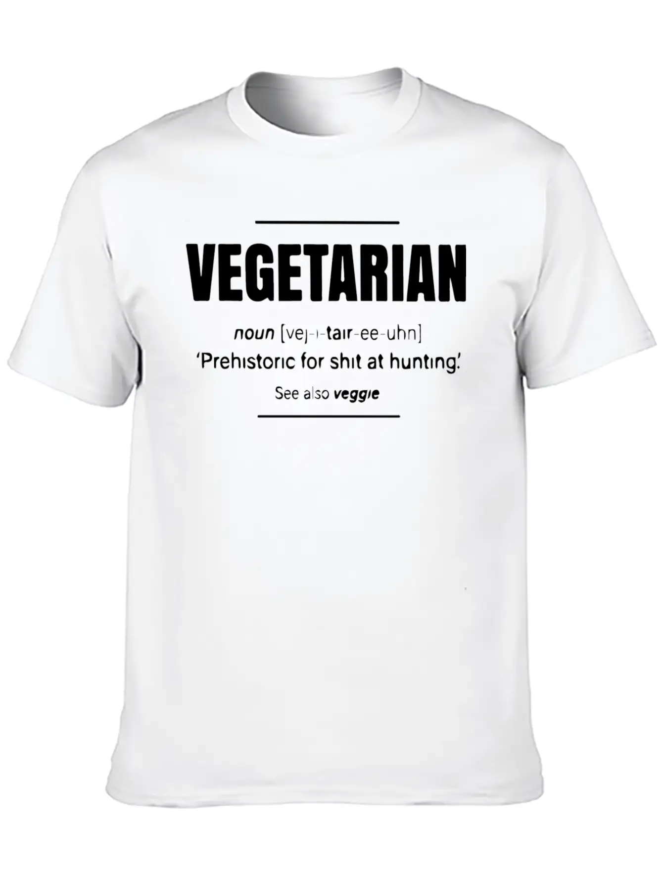 Vegetarian Definition Unisex Short Sleeve Soft Cotton T-Shirt – Casual Everyday Wear