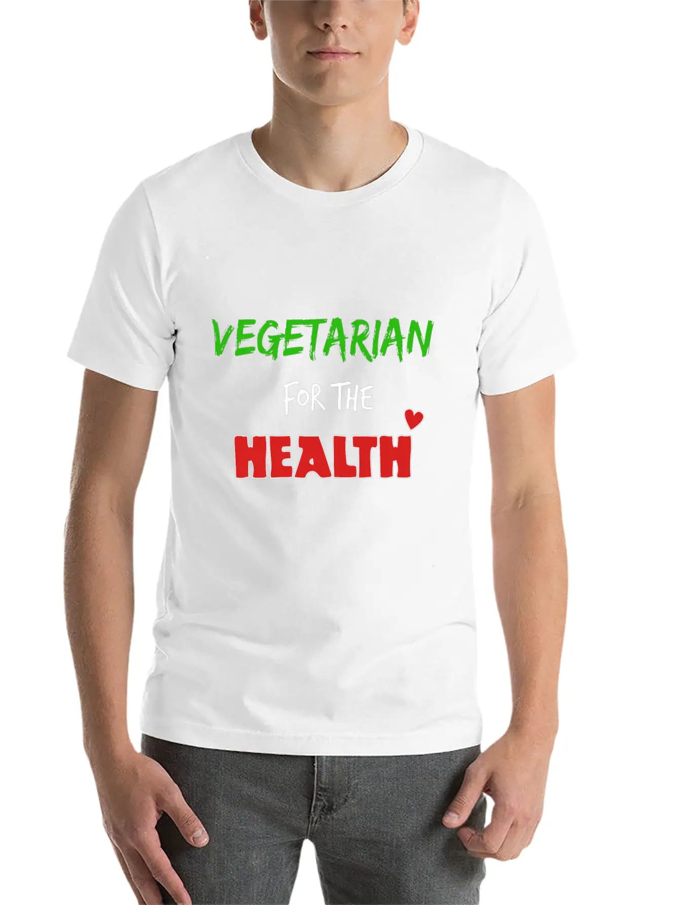 Vegetarian For The Health Timeless Short Sleeve Tee – Comfy And Minimalist Design