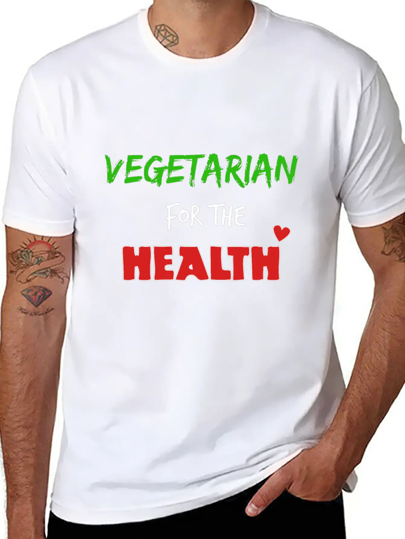 Vegetarian For The Health Timeless Short Sleeve Tee – Comfy And Minimalist Design