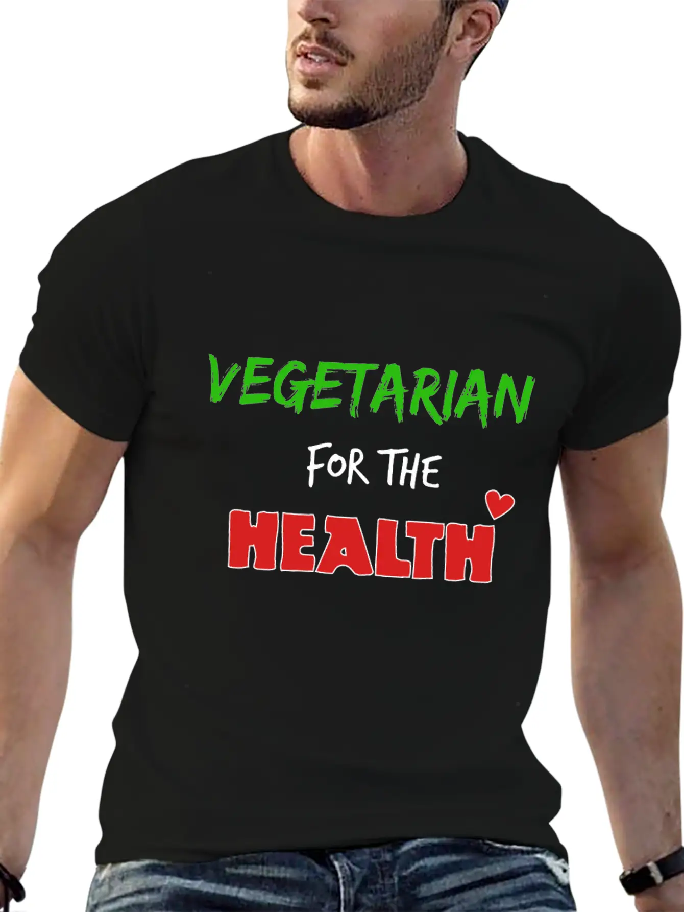 Vegetarian For The Health Timeless Short Sleeve Tee – Comfy And Minimalist Design
