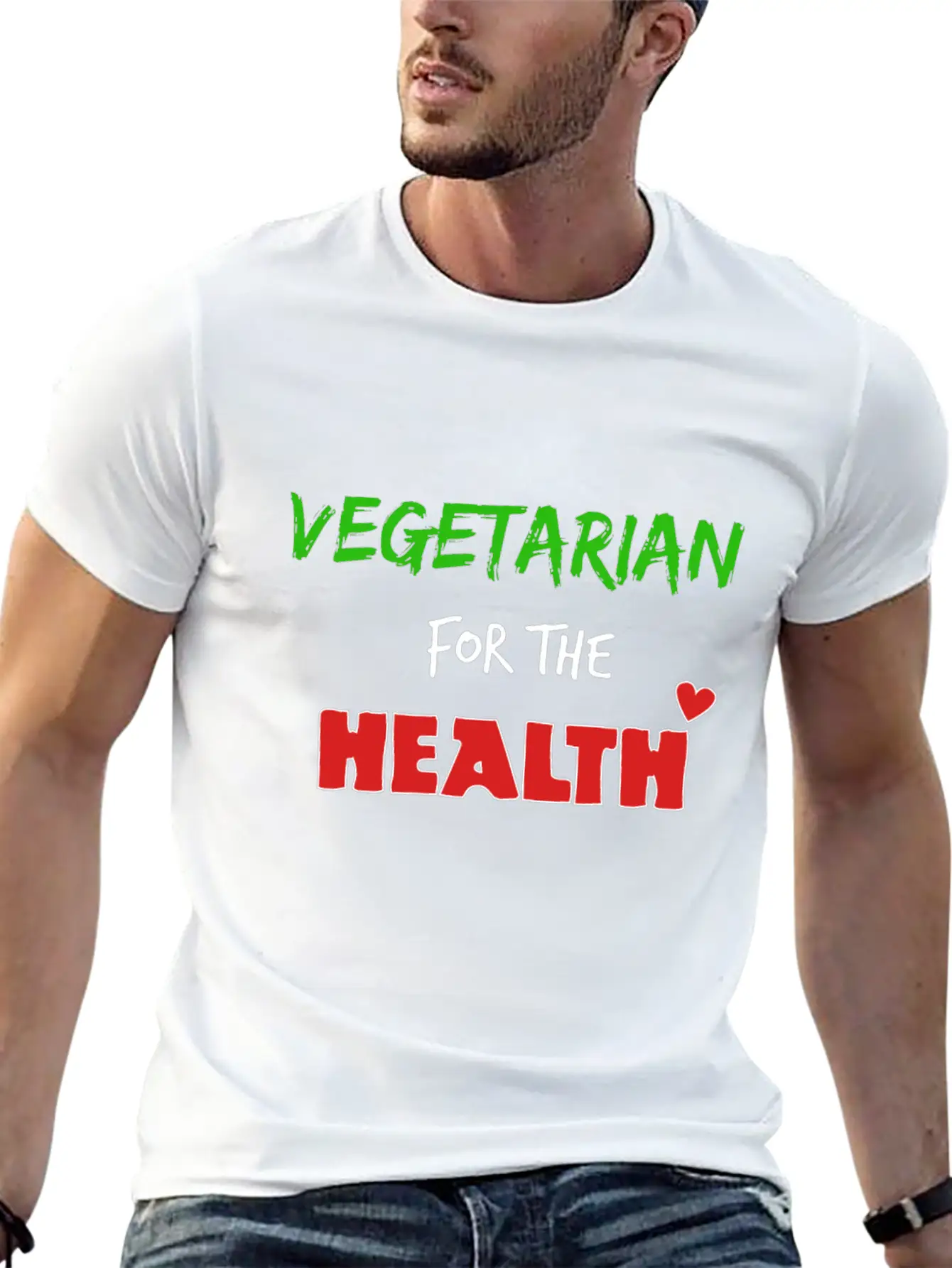 Vegetarian For The Health Timeless Short Sleeve Tee – Comfy And Minimalist Design