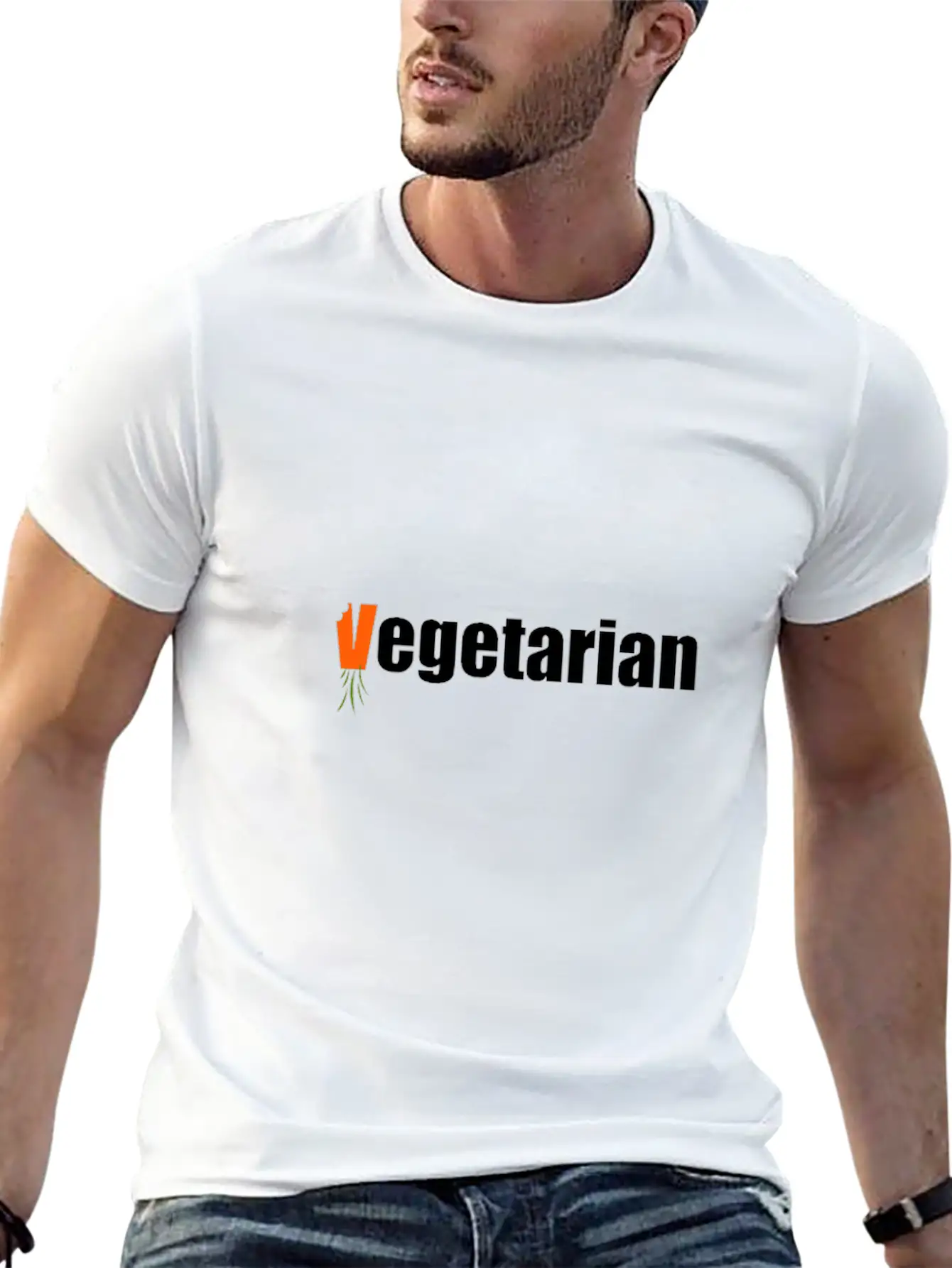 Vegetarian Stylish Everyday T-Shirt – Unisex Basic Cotton Tee