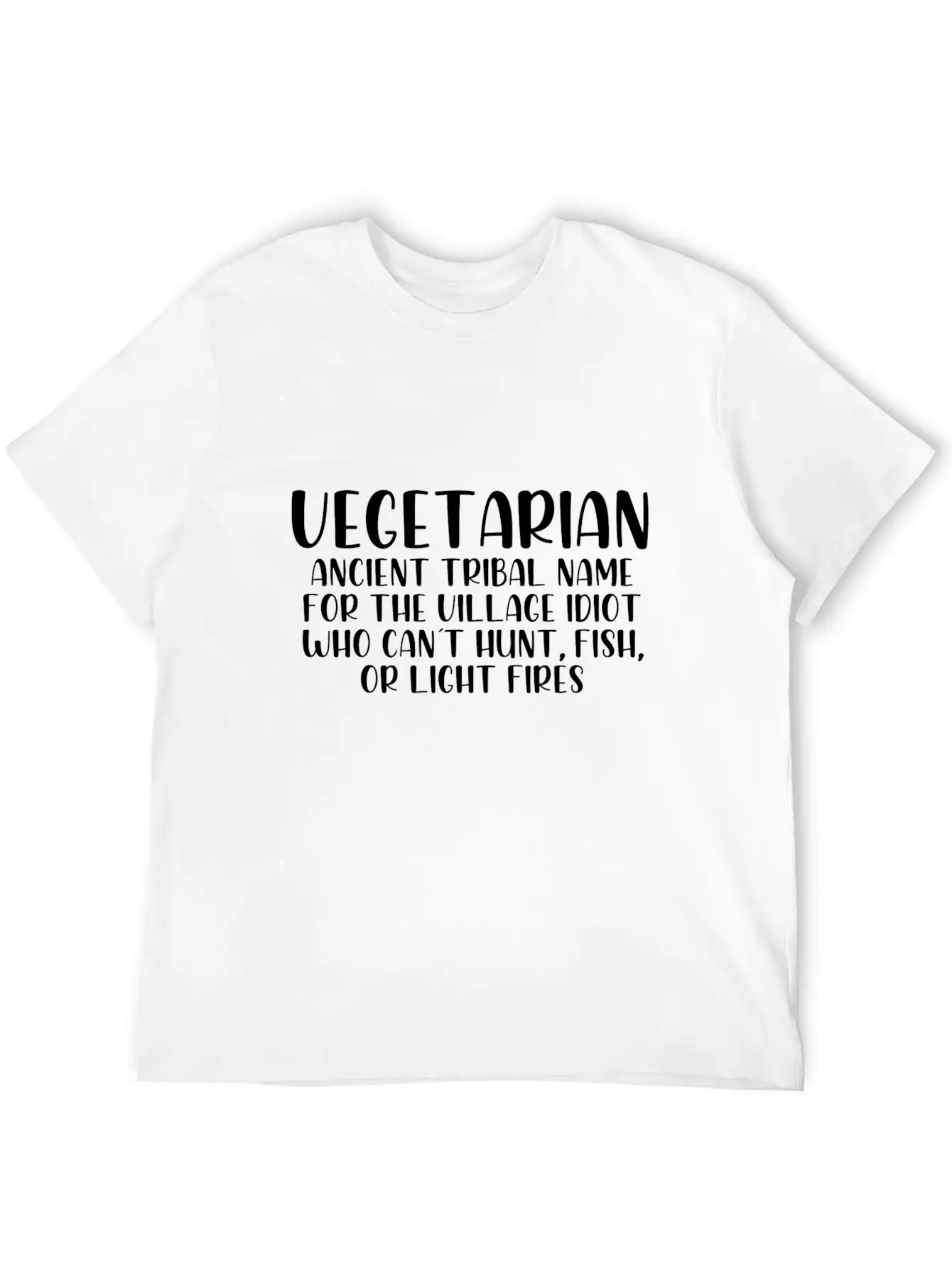Vegetarian Unisex Short Sleeve Soft Cotton T-Shirt – Casual Everyday Wear