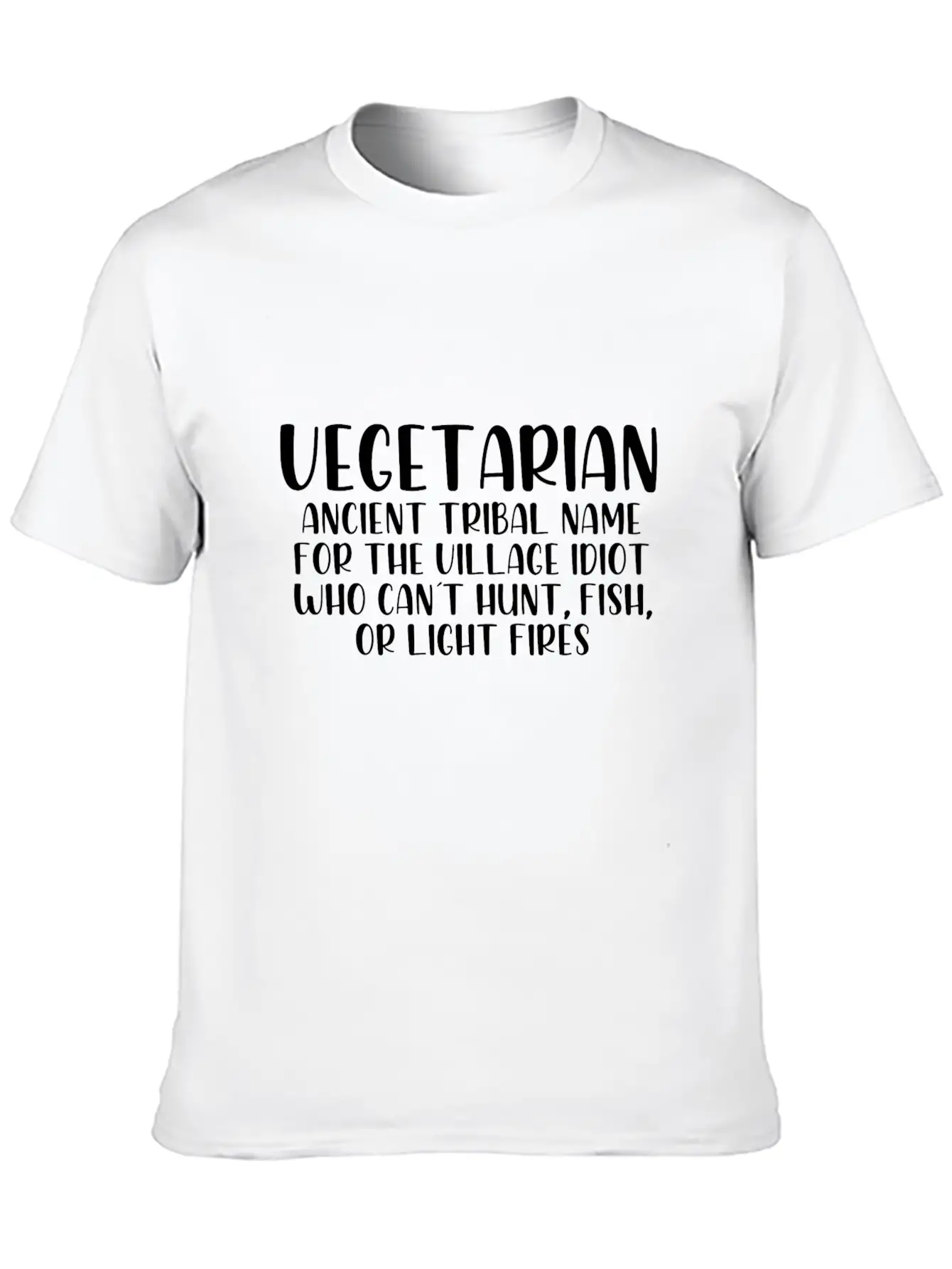 Vegetarian Unisex Short Sleeve Soft Cotton T-Shirt – Casual Everyday Wear
