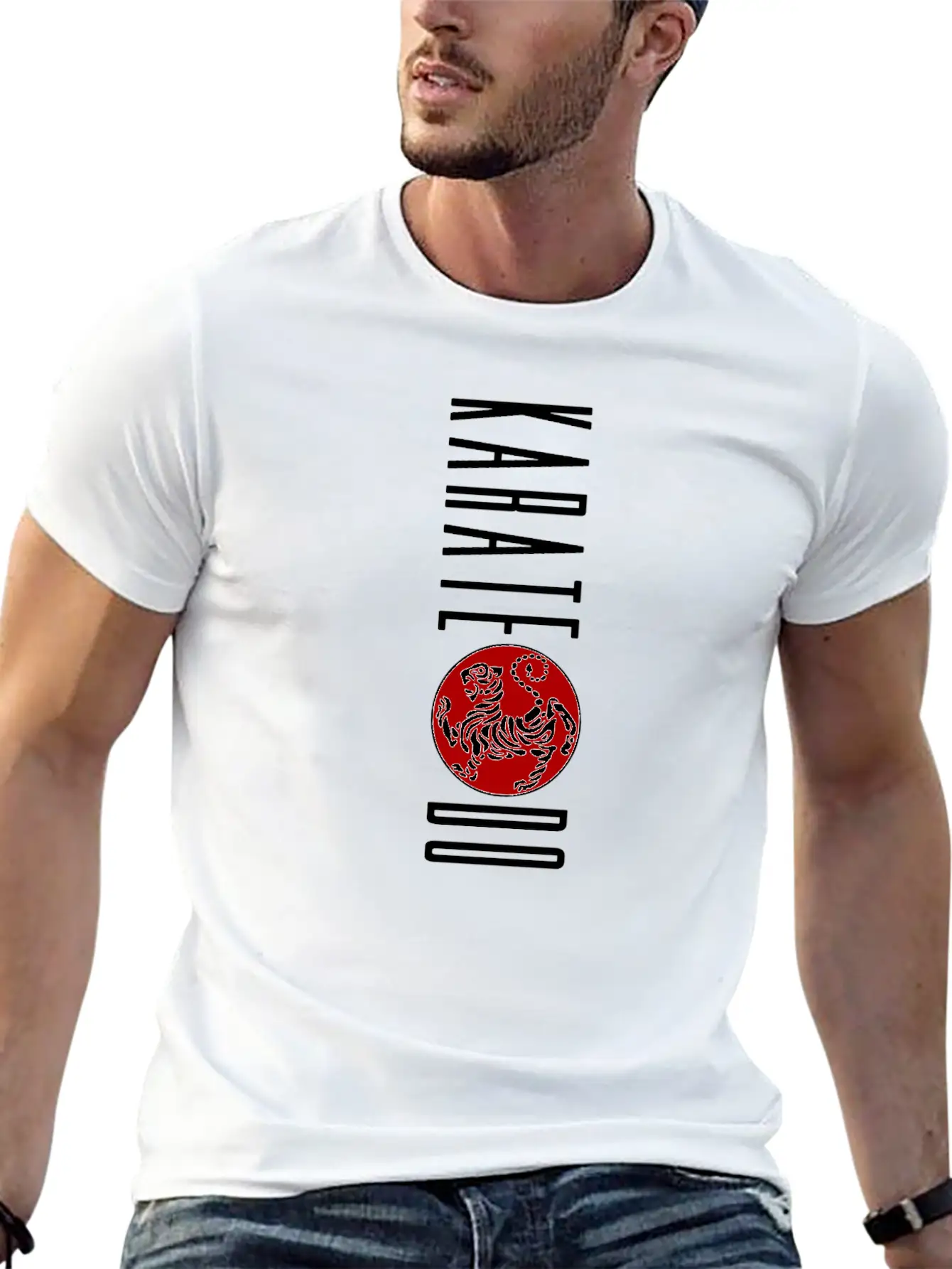 Vertical Karate-do Design Featuring The Shotokan Timeless Short Sleeve Tee – Comfy And Minimalist Design