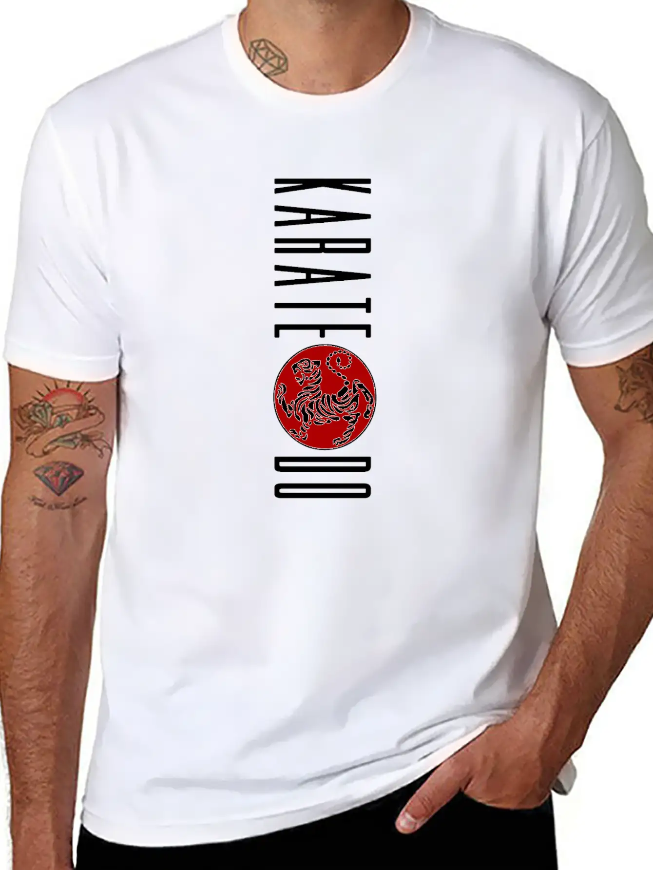 Vertical Karate-do Design Featuring The Shotokan Timeless Short Sleeve Tee – Comfy And Minimalist Design