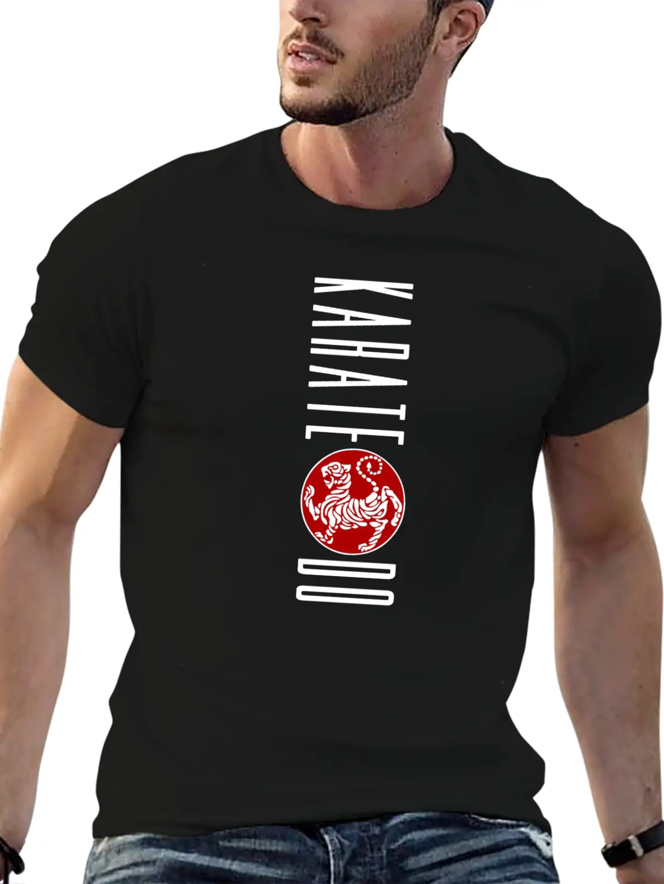 Vertical Karate-do Design Featuring The Shotokan Timeless Short Sleeve Tee – Comfy And Minimalist Design