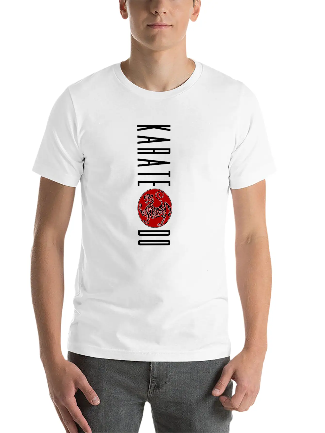 Vertical Karate-do Design Featuring The Shotokan Timeless Short Sleeve Tee – Comfy And Minimalist Design