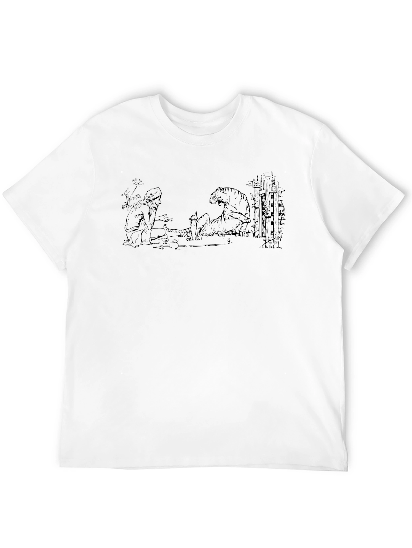 Dark Graphic Tee: Man and Beast