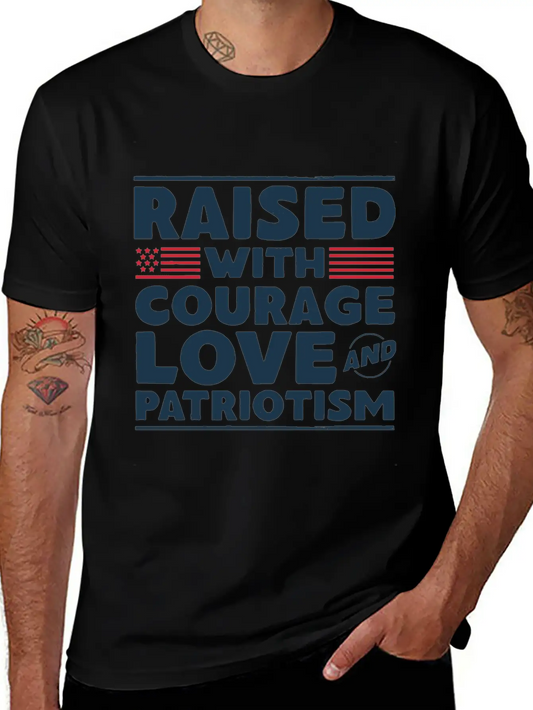 Veteran Child Raised With Courage Love Basic Graphic T-Shirt – Daily Comfort In Soft Cotton