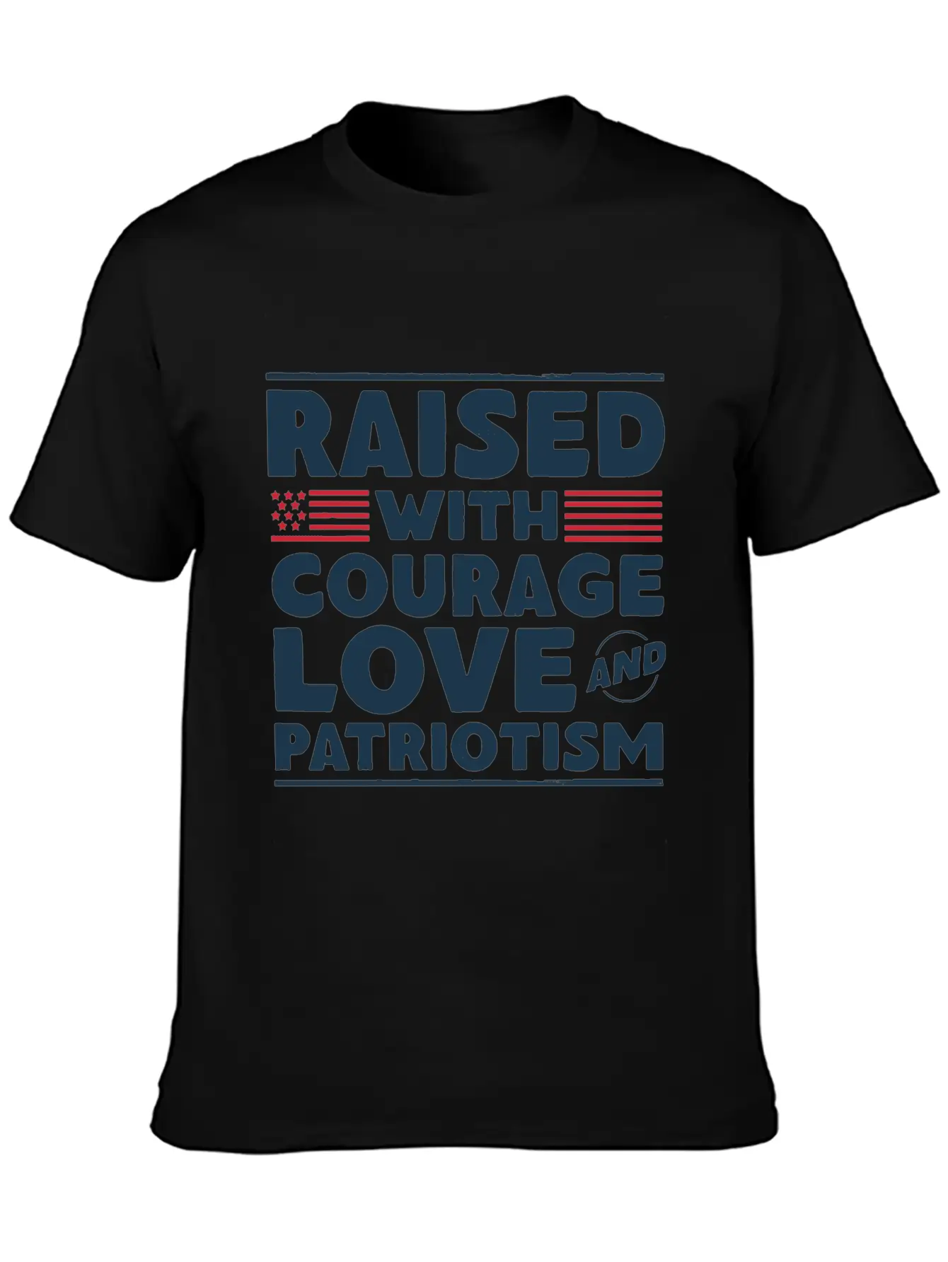 Veteran Child Raised With Courage Love Basic Graphic T-Shirt – Daily Comfort In Soft Cotton