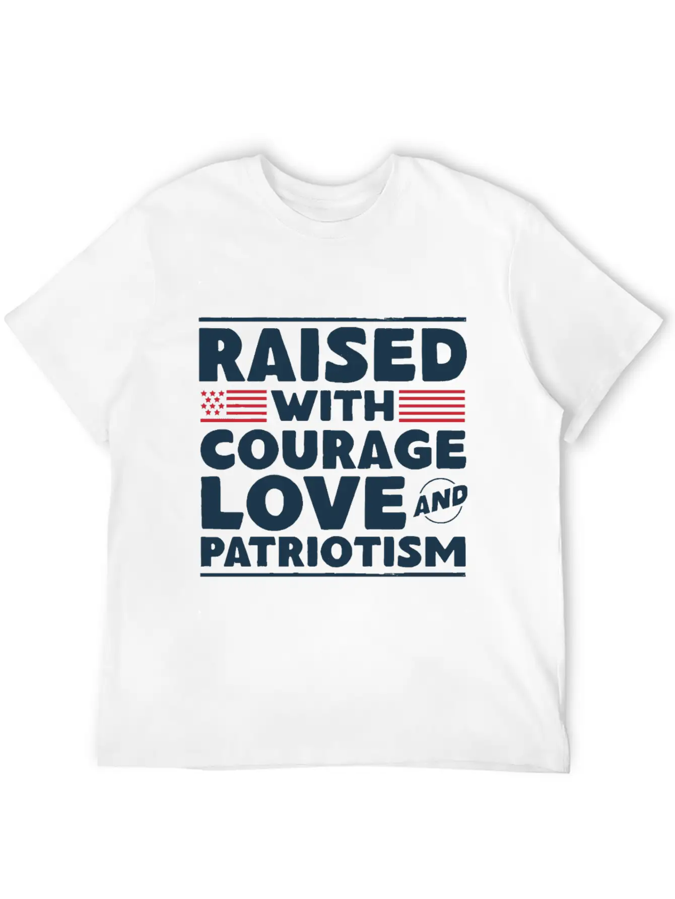 Veteran Child Raised With Courage Love Basic Graphic T-Shirt – Daily Comfort In Soft Cotton