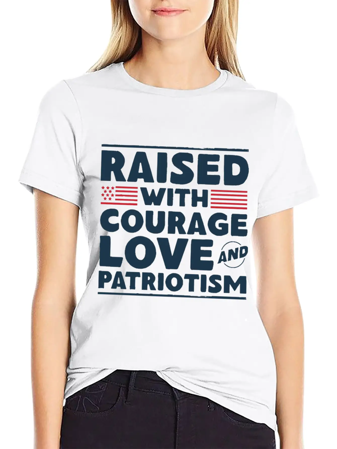 Veteran Child Raised With Courage Love Basic Graphic T-Shirt – Daily Comfort In Soft Cotton