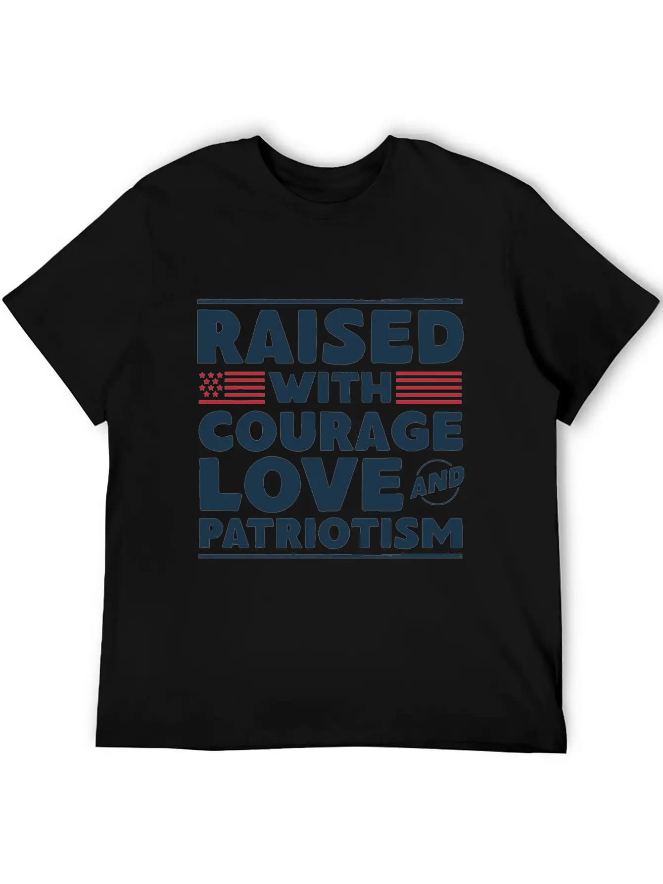 Veteran Child Raised With Courage Love Basic Graphic T-Shirt – Daily Comfort In Soft Cotton