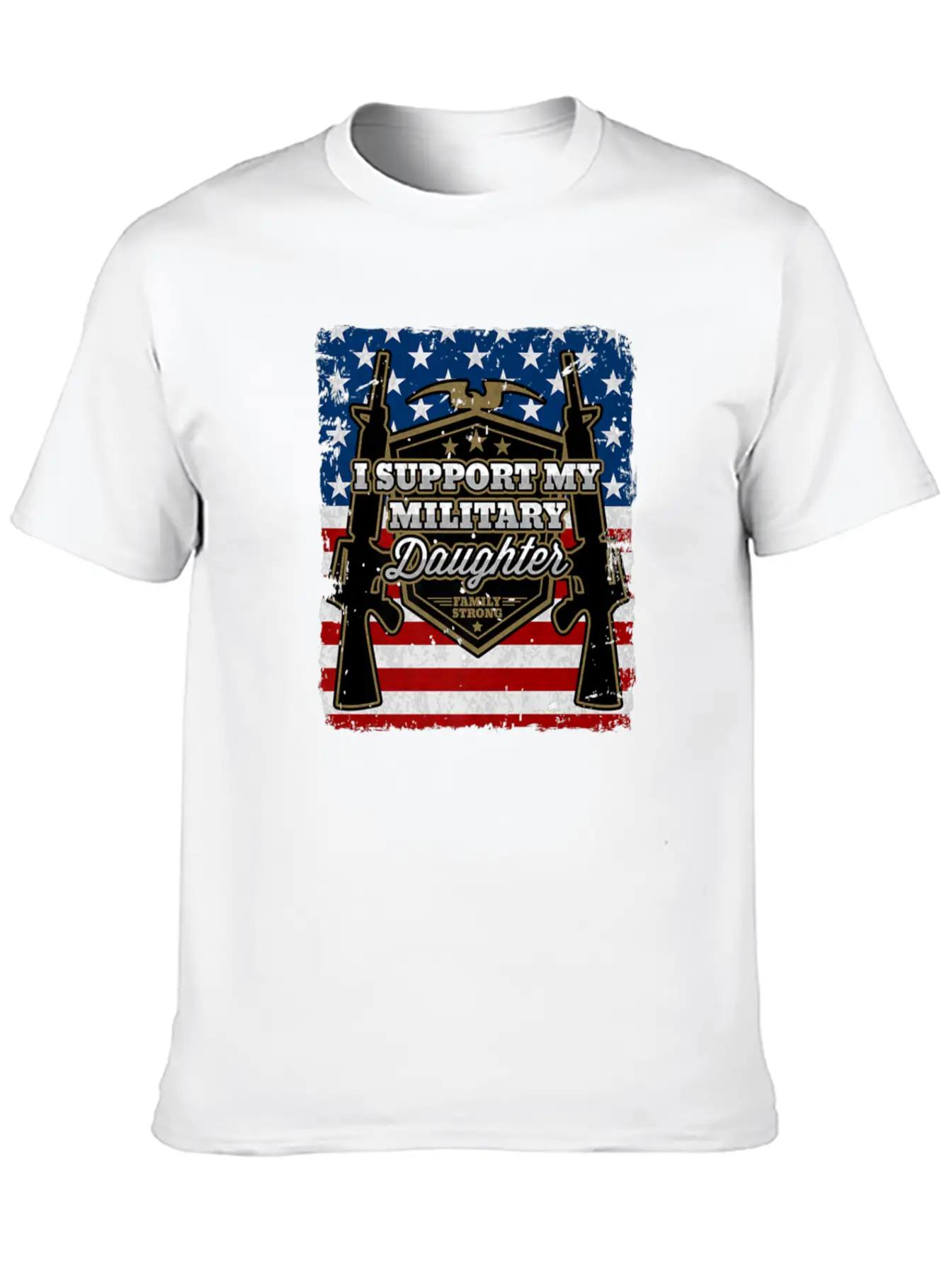 Veteran Gift-I Support My Military Daughter Us Sol Timeless Short Sleeve Tee – Comfy And Minimalist Design