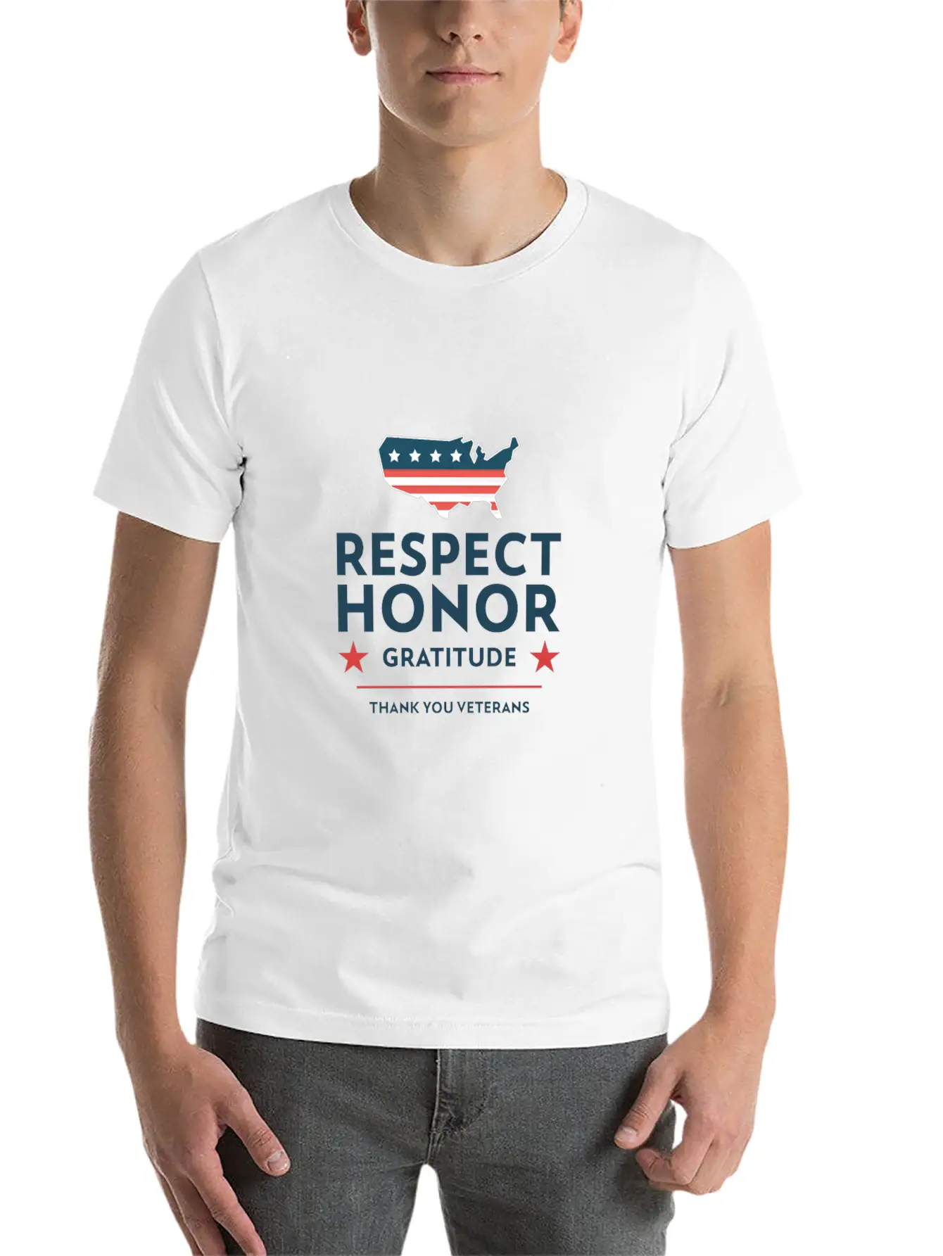 Veterans Day With A Gratitude Slogan Stylish Everyday T-Shirt – Unisex Basic Cotton Tee