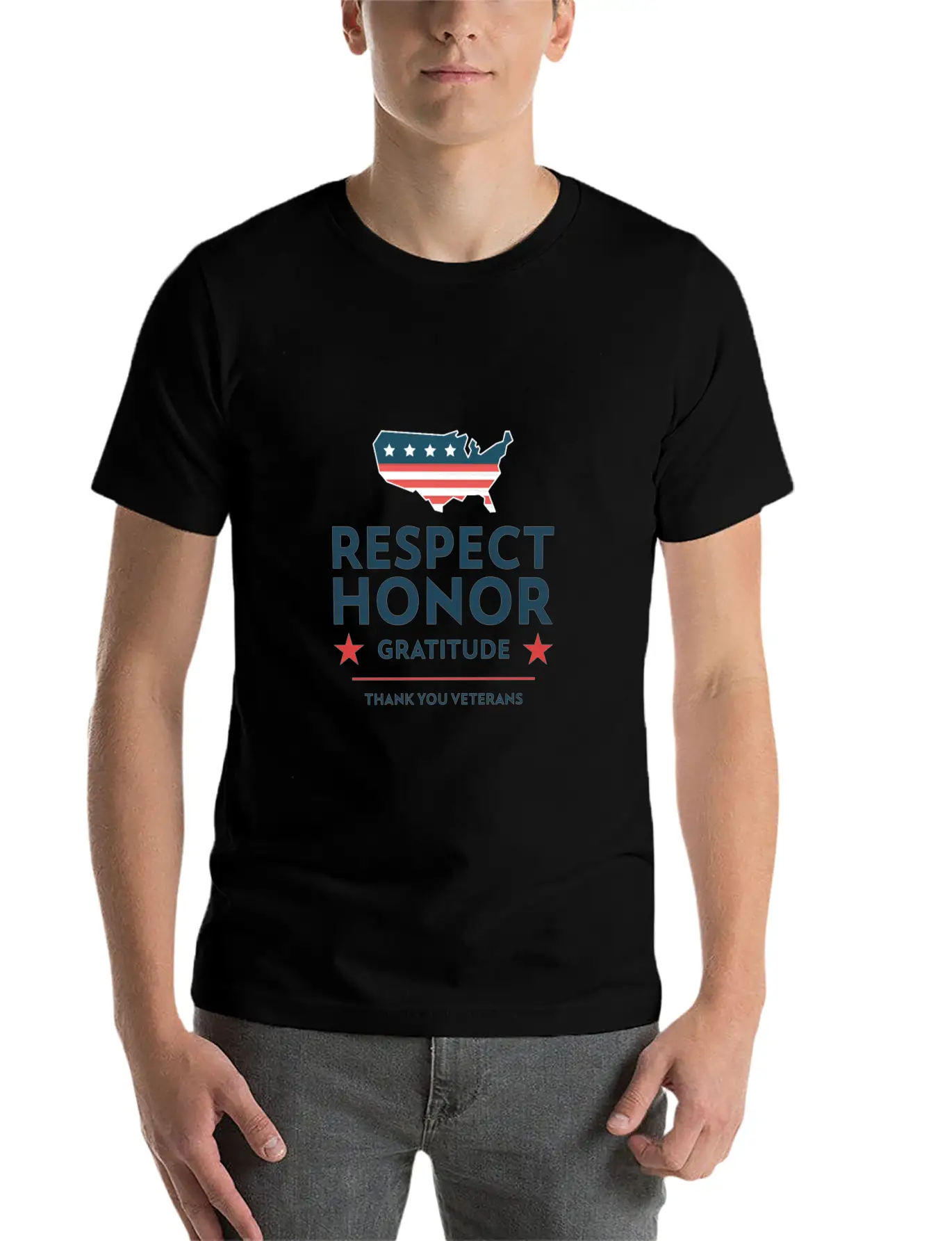 Veterans Day With A Gratitude Slogan Stylish Everyday T-Shirt – Unisex Basic Cotton Tee