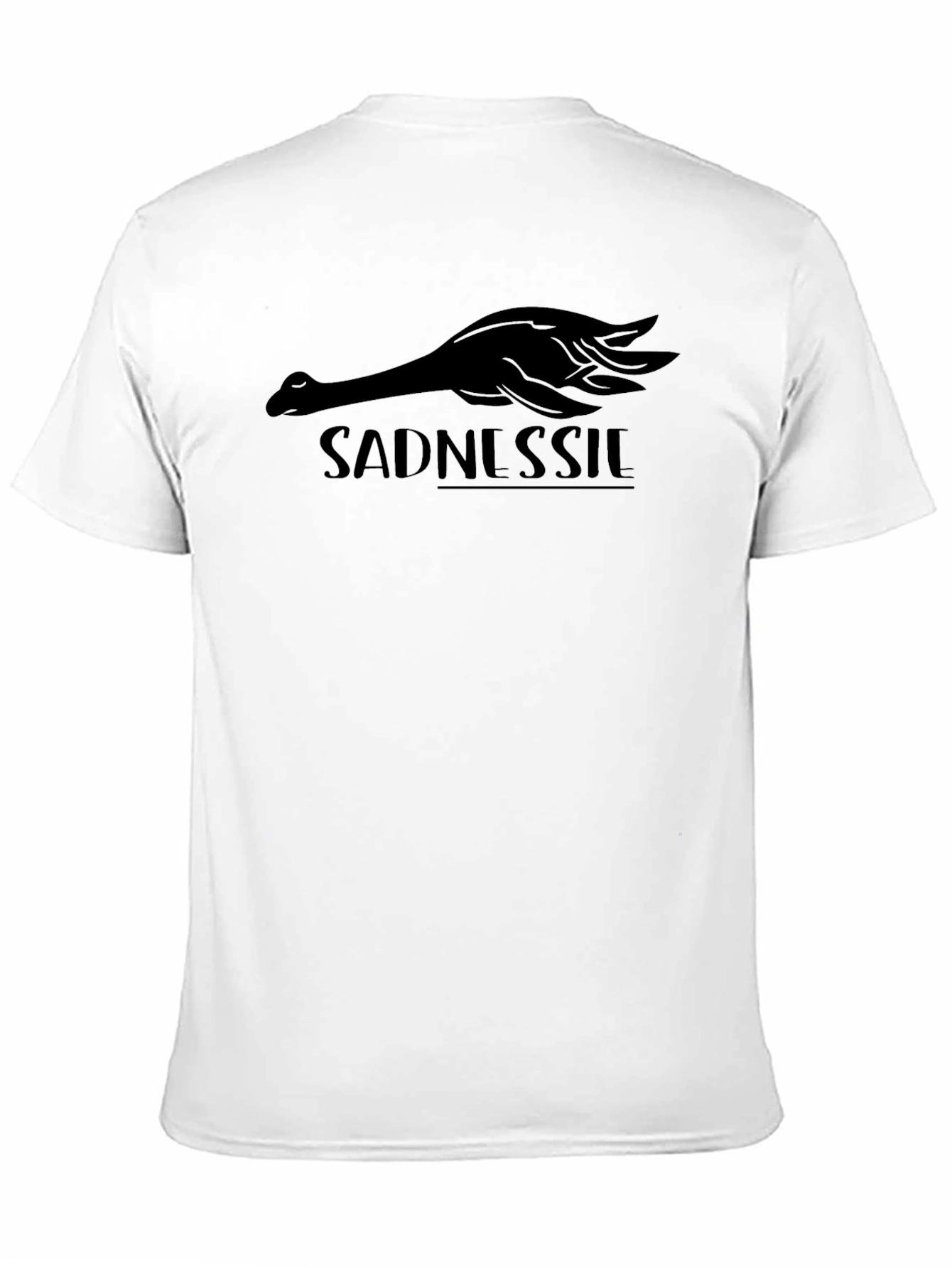 Sadnessie Black Graphic Tee - Loch Ness Monster Inspired