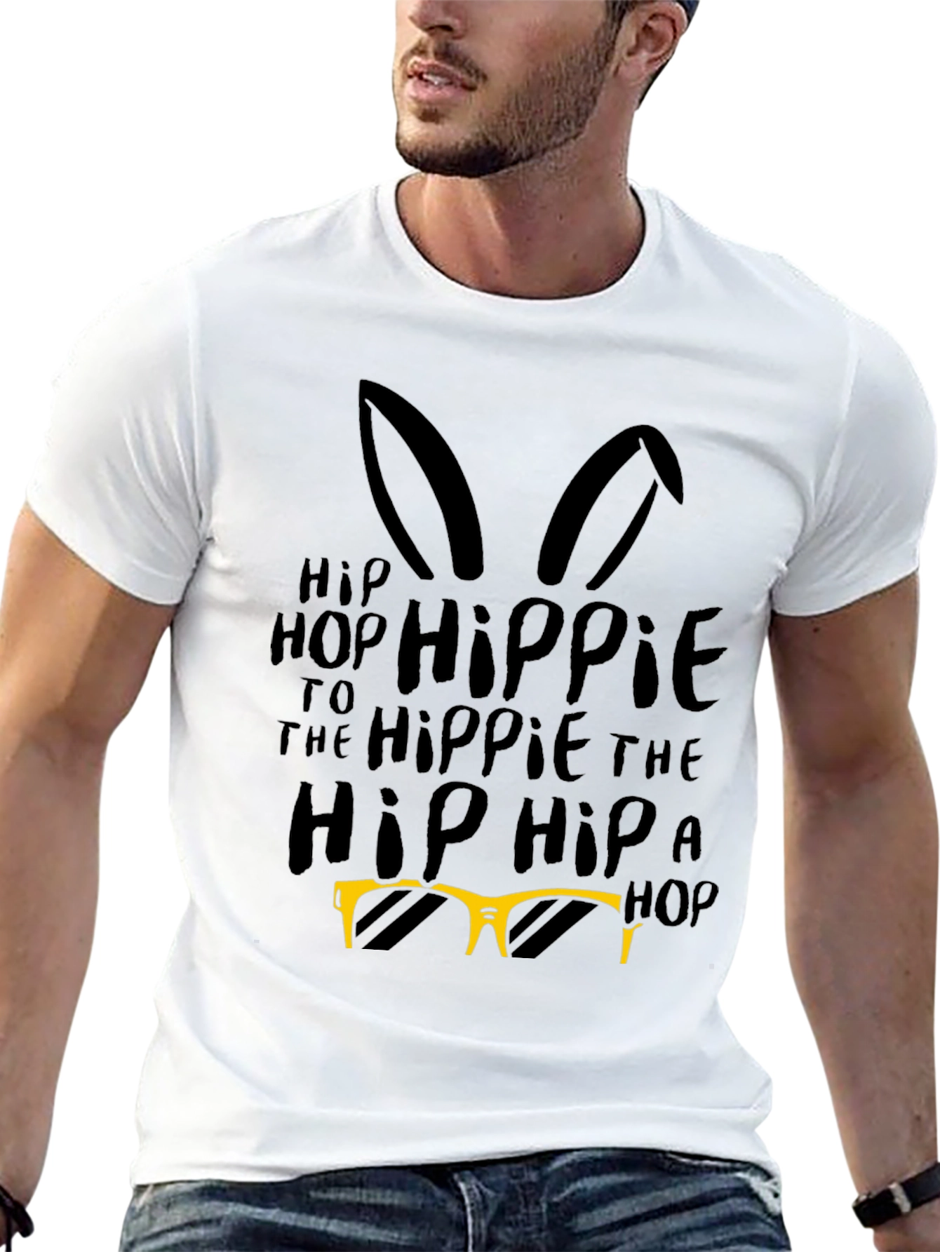 Hip Hop Hippie Easter Bunny T-Shirt