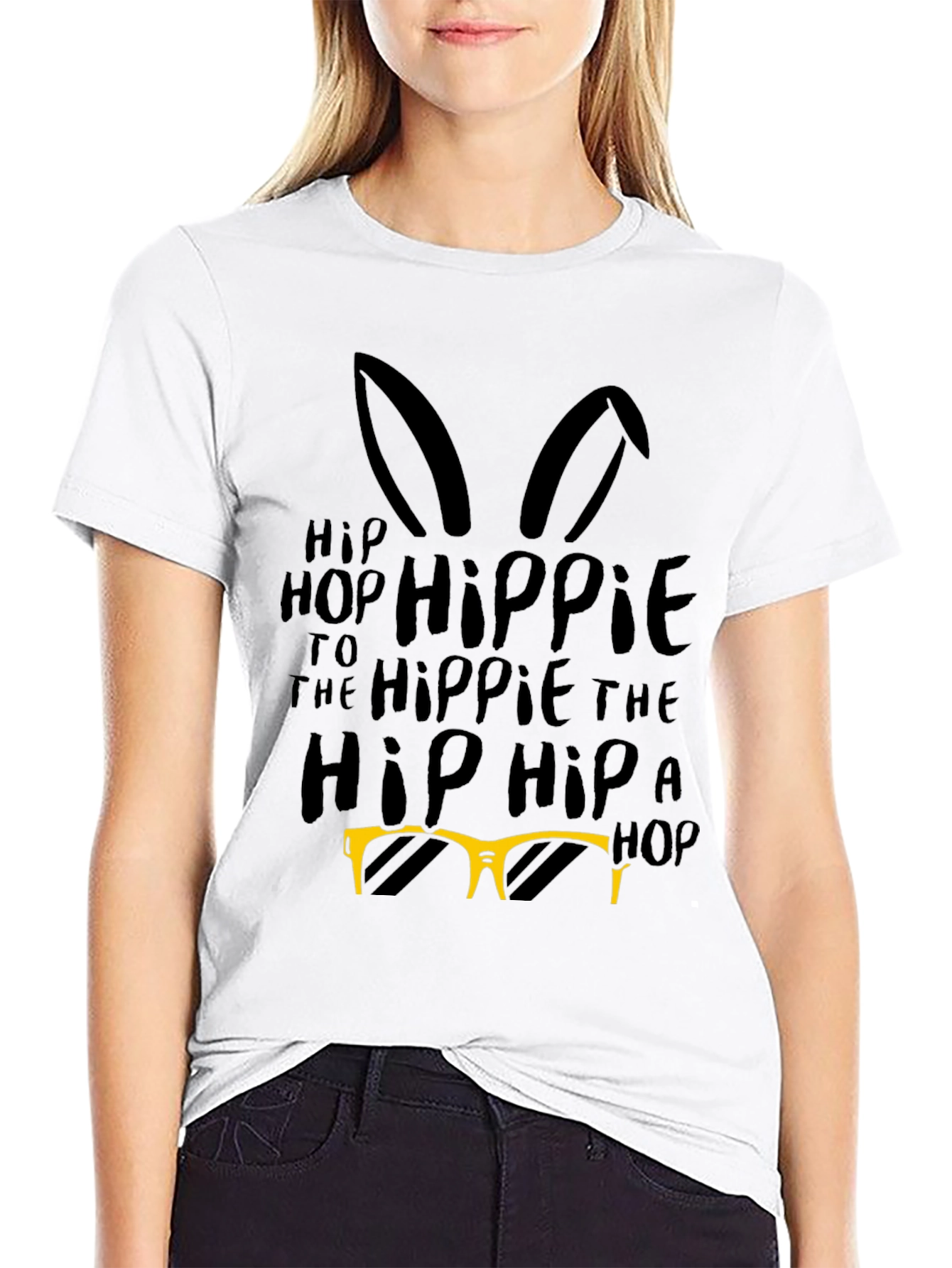 Hip Hop Hippie Easter Bunny T-Shirt