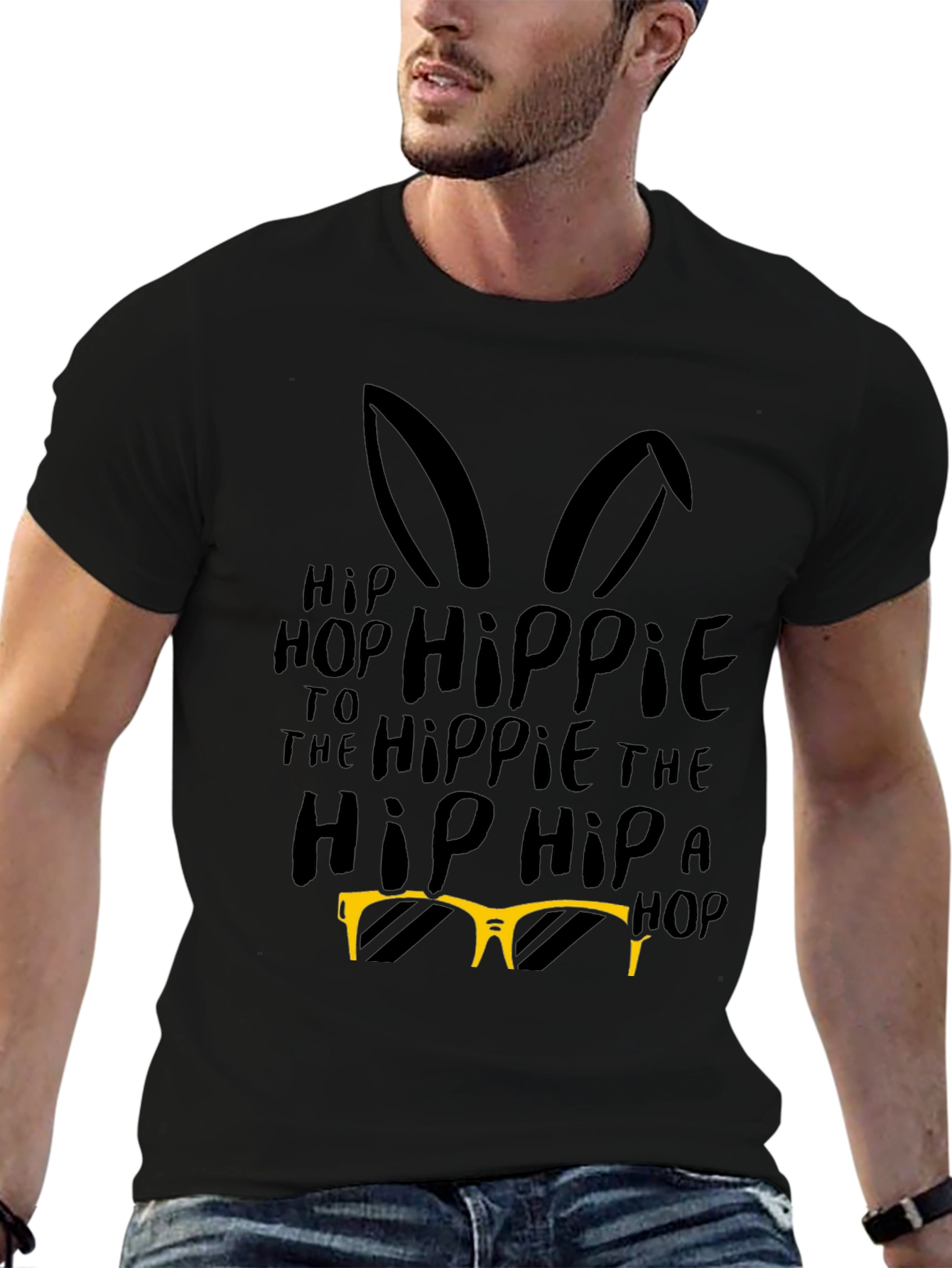 Hip Hop Hippie Easter Bunny T-Shirt