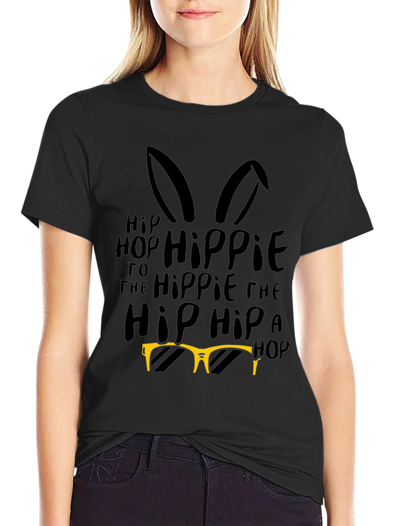Hip Hop Hippie Easter Bunny T-Shirt